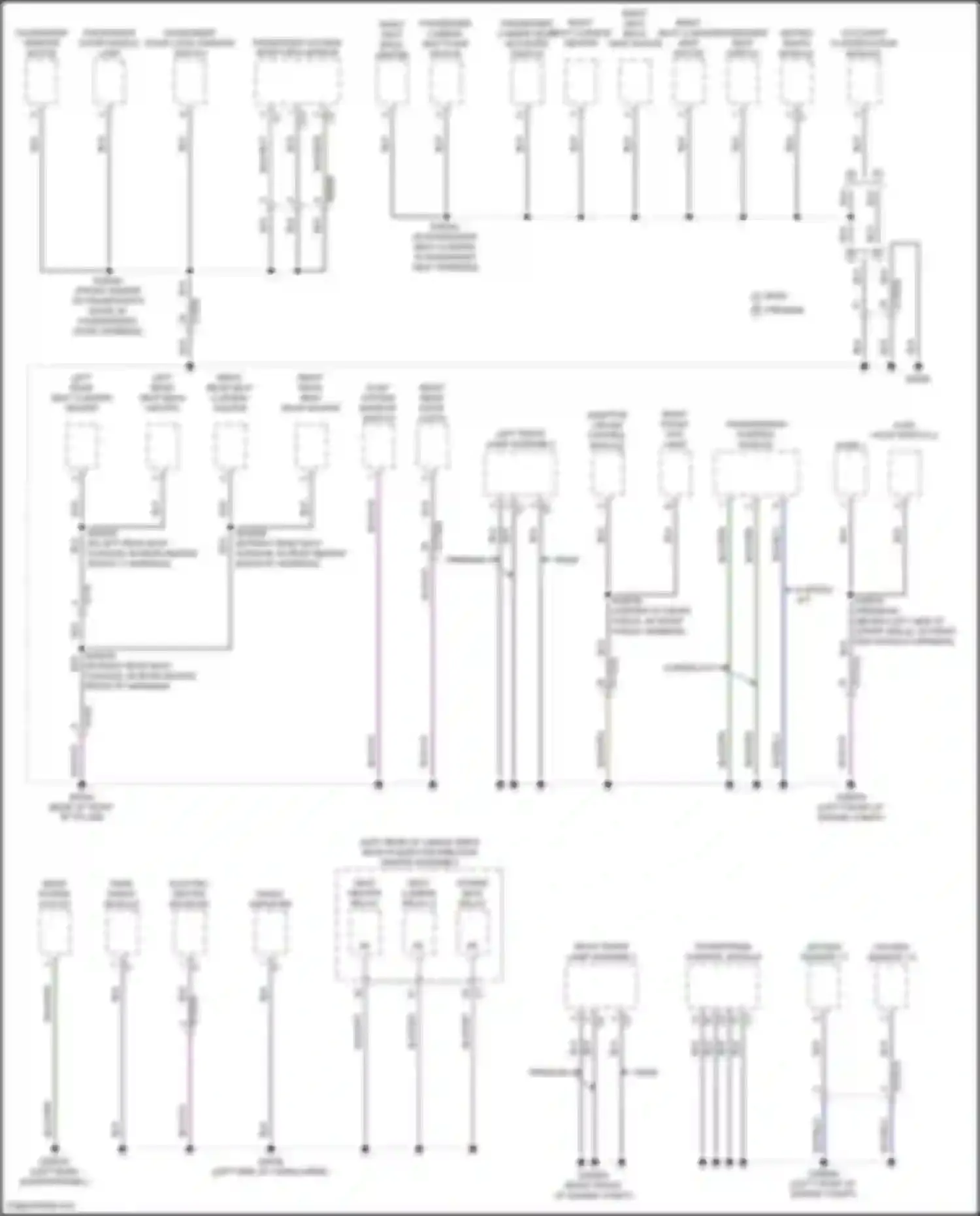 Compass Jeep II facelift (2020-2024): Ground distribution circuit (2 of 4)