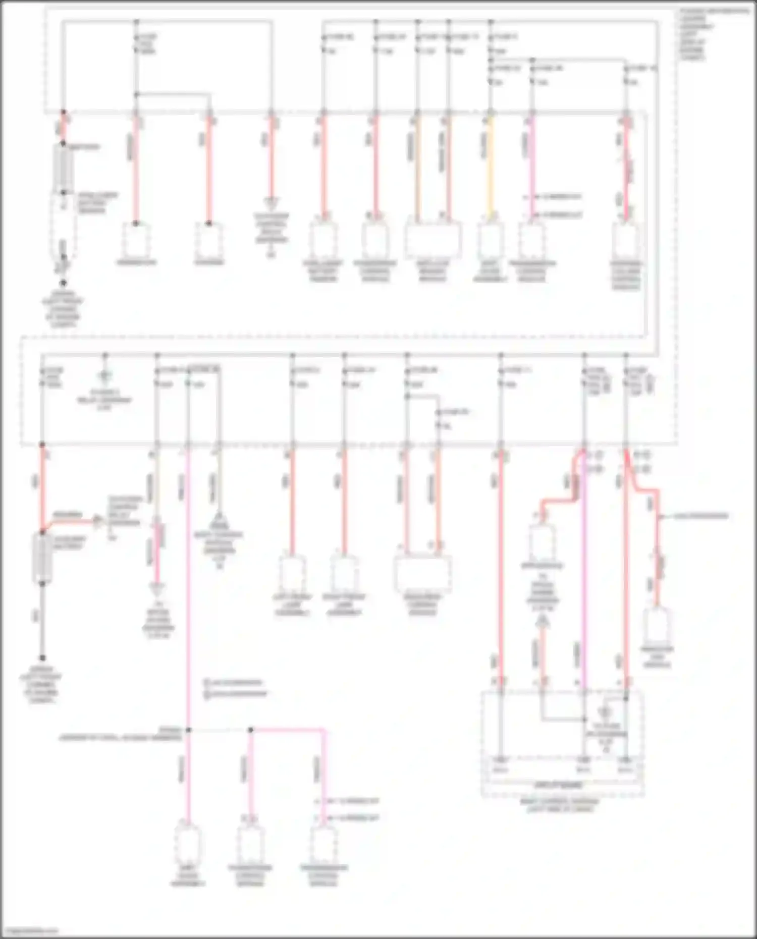 Compass Jeep II facelift (2020-2024): Power distribution circuit (1 of 6)