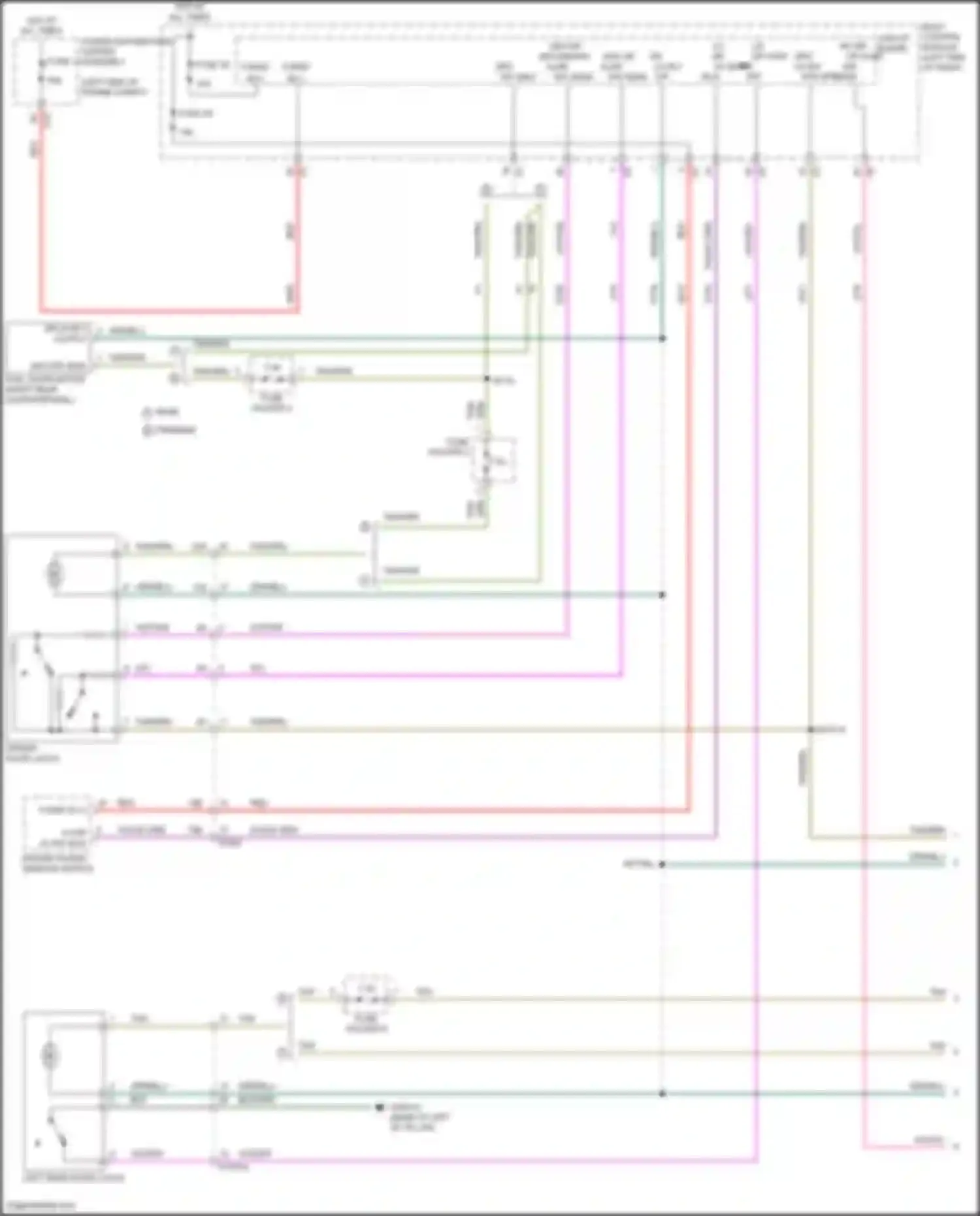Compass Jeep II facelift (2020-2024): Power door locks circuit (1 of 2)