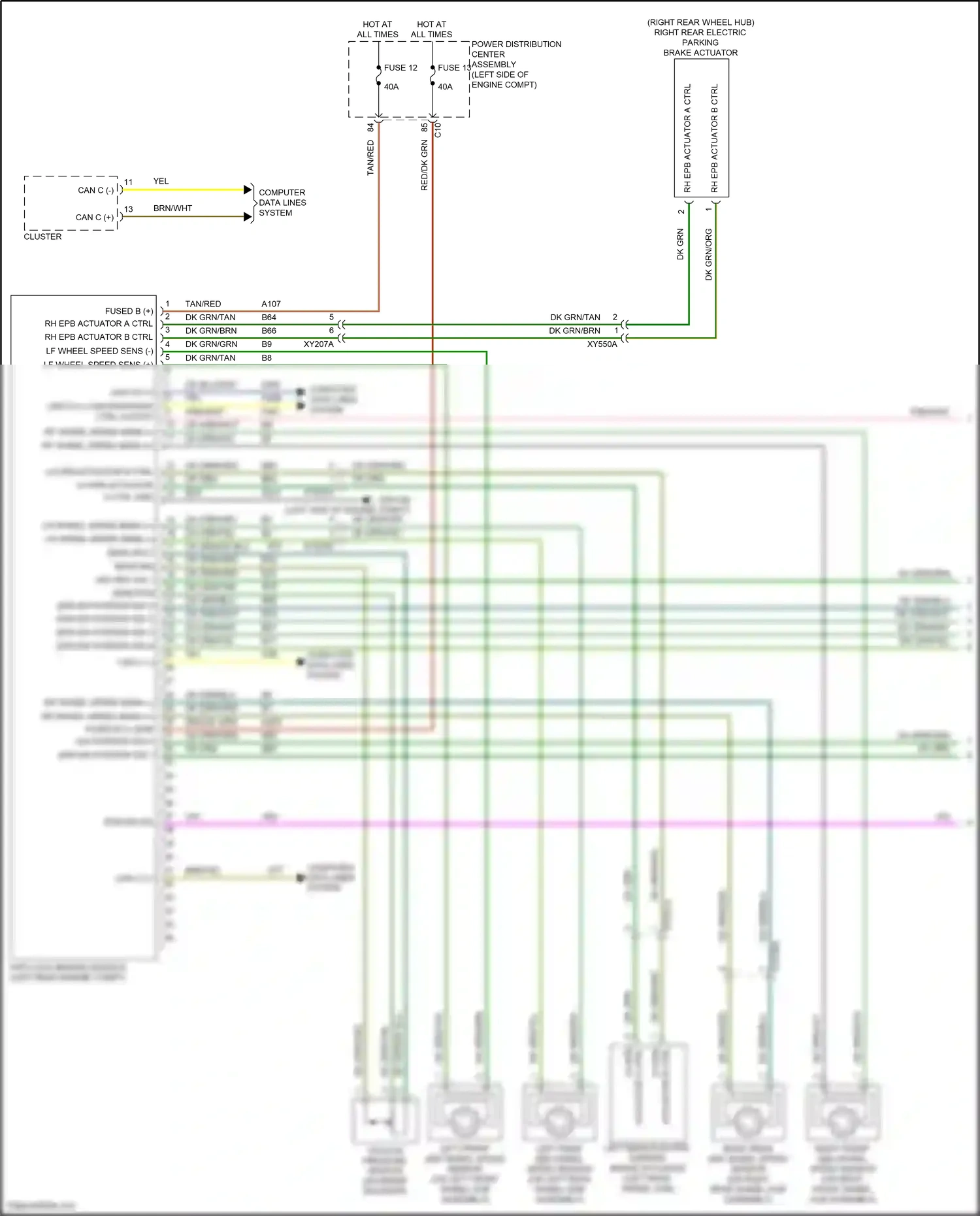 Jeep Compass II facelift (2020-2024) computer data lines system wiring diagram  (51 of 77)