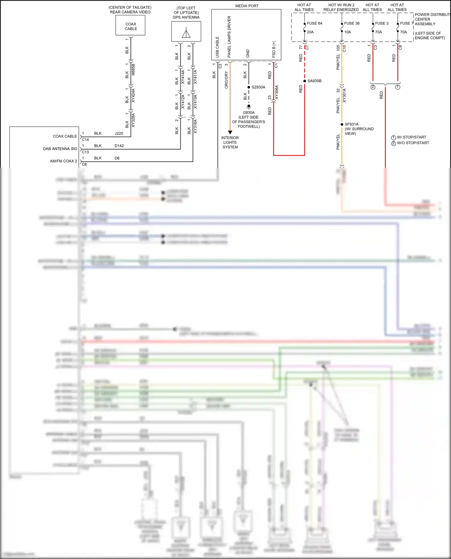 Jeep Compass II facelift (2020-2024) computer data lines system wiring diagram  (15 of 77)