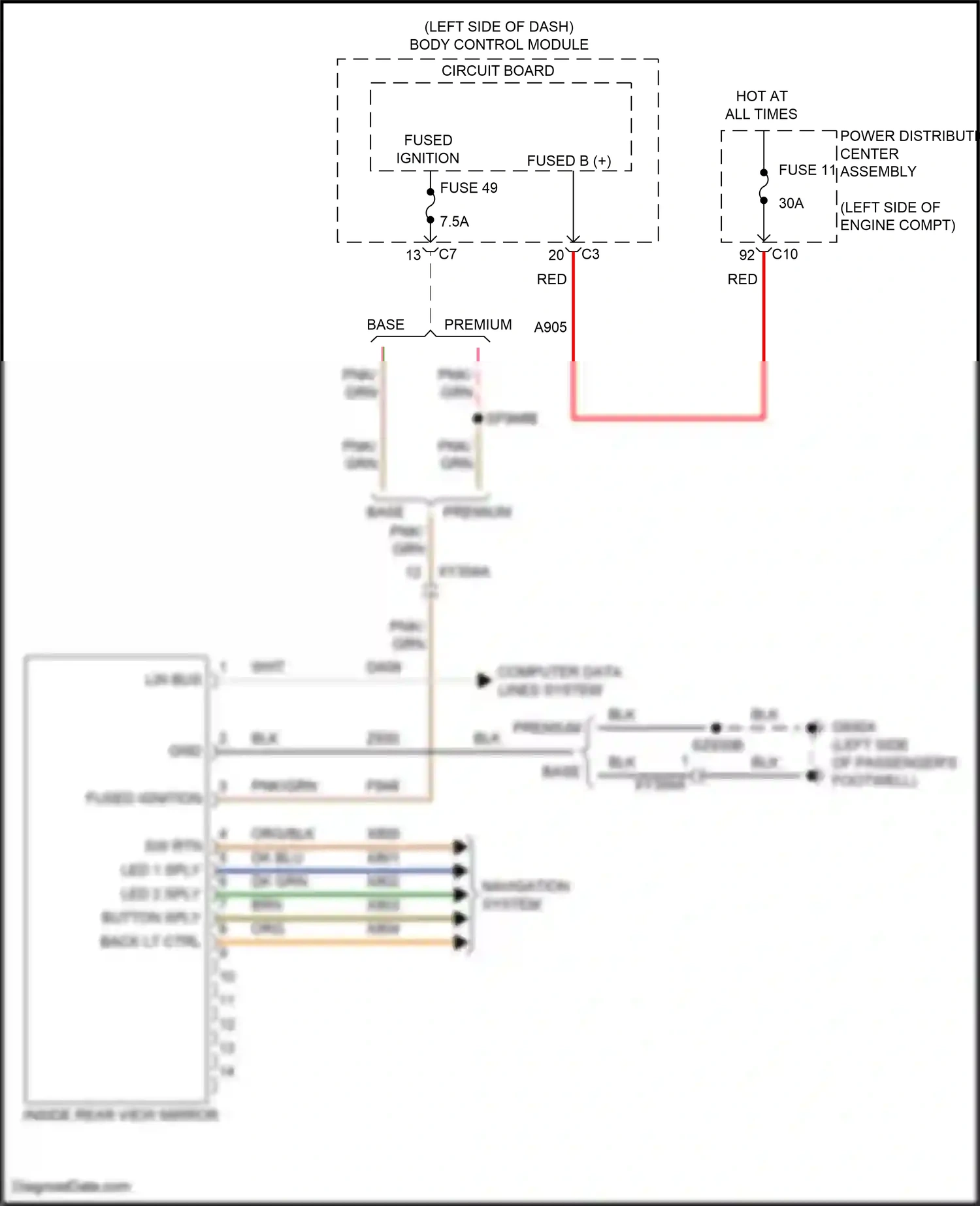 Jeep Compass II facelift (2020-2024) computer data lines system wiring diagram  (61 of 77)