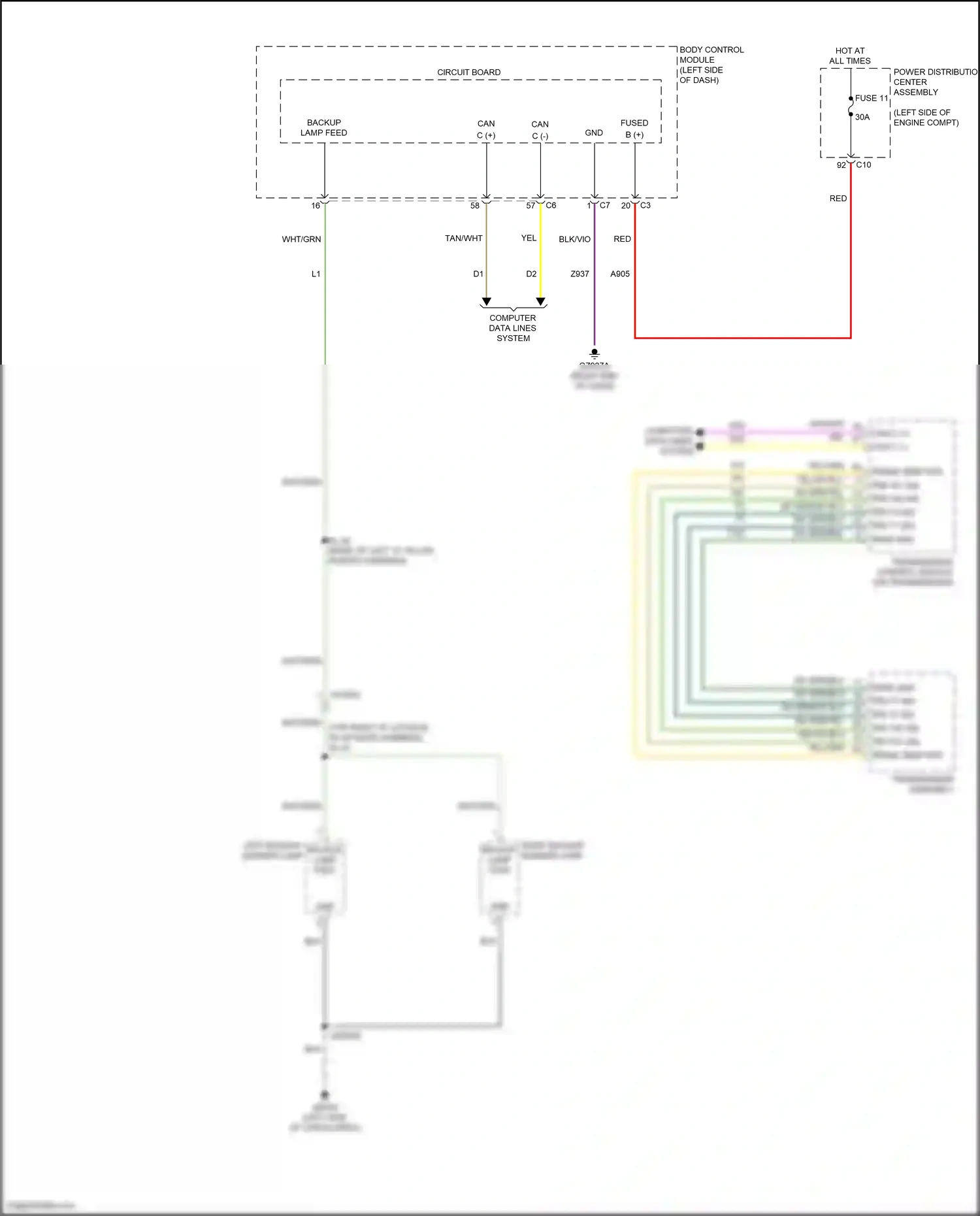 Jeep Compass II facelift (2020-2024) computer data lines system wiring diagram  (1 of 77)