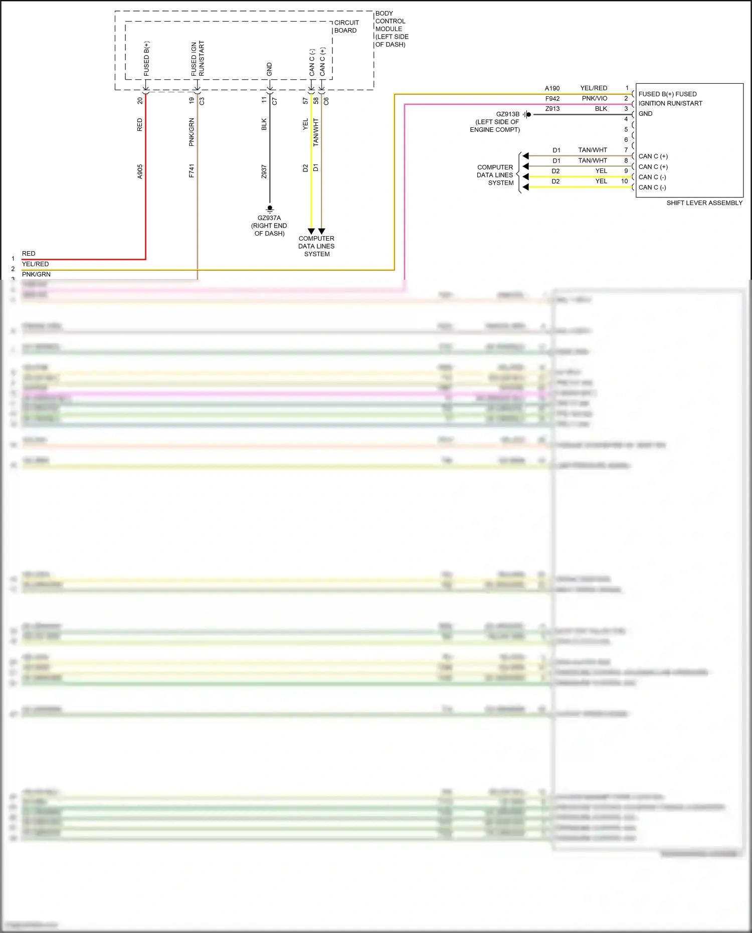 Jeep Compass II facelift (2020-2024) computer data lines system wiring diagram  (22 of 77)