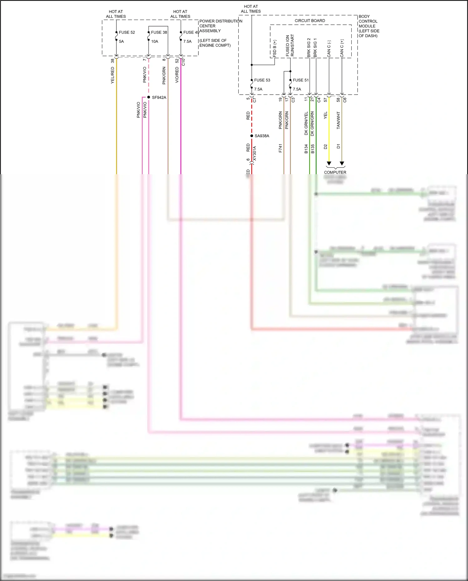 Jeep Compass II facelift (2020-2024) computer data lines system wiring diagram  (73 of 77)