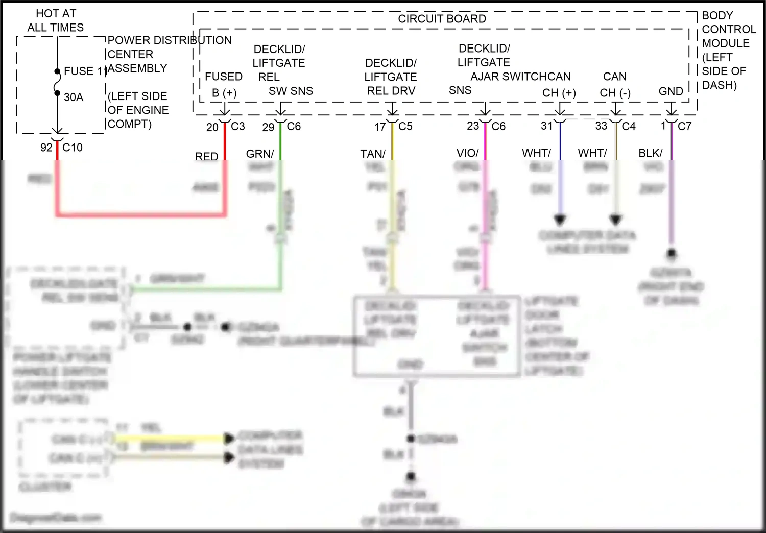 Jeep Compass II facelift (2020-2024) computer data lines system wiring diagram  (24 of 77)