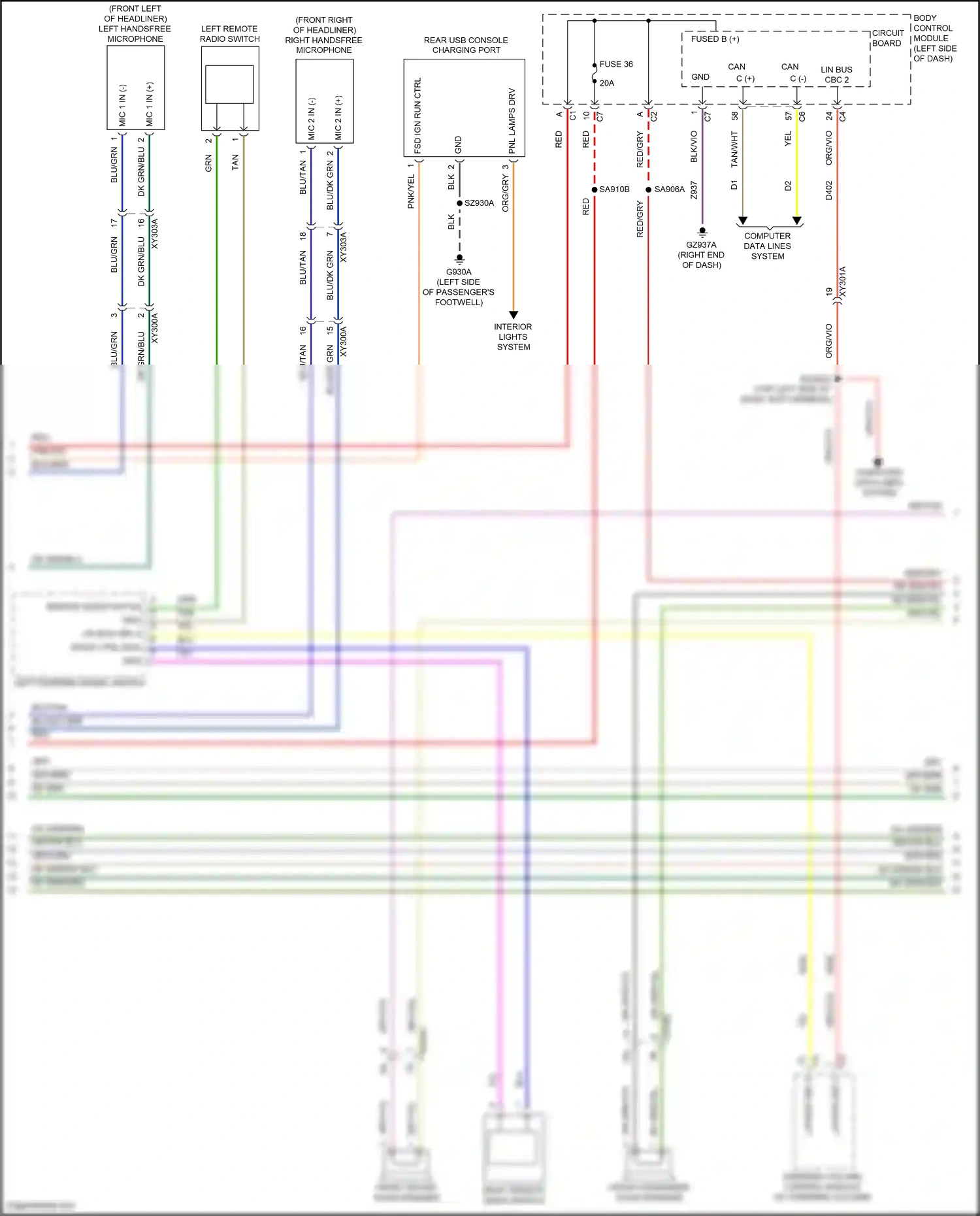 Jeep Compass II facelift (2020-2024) computer data lines system wiring diagram  (16 of 77)