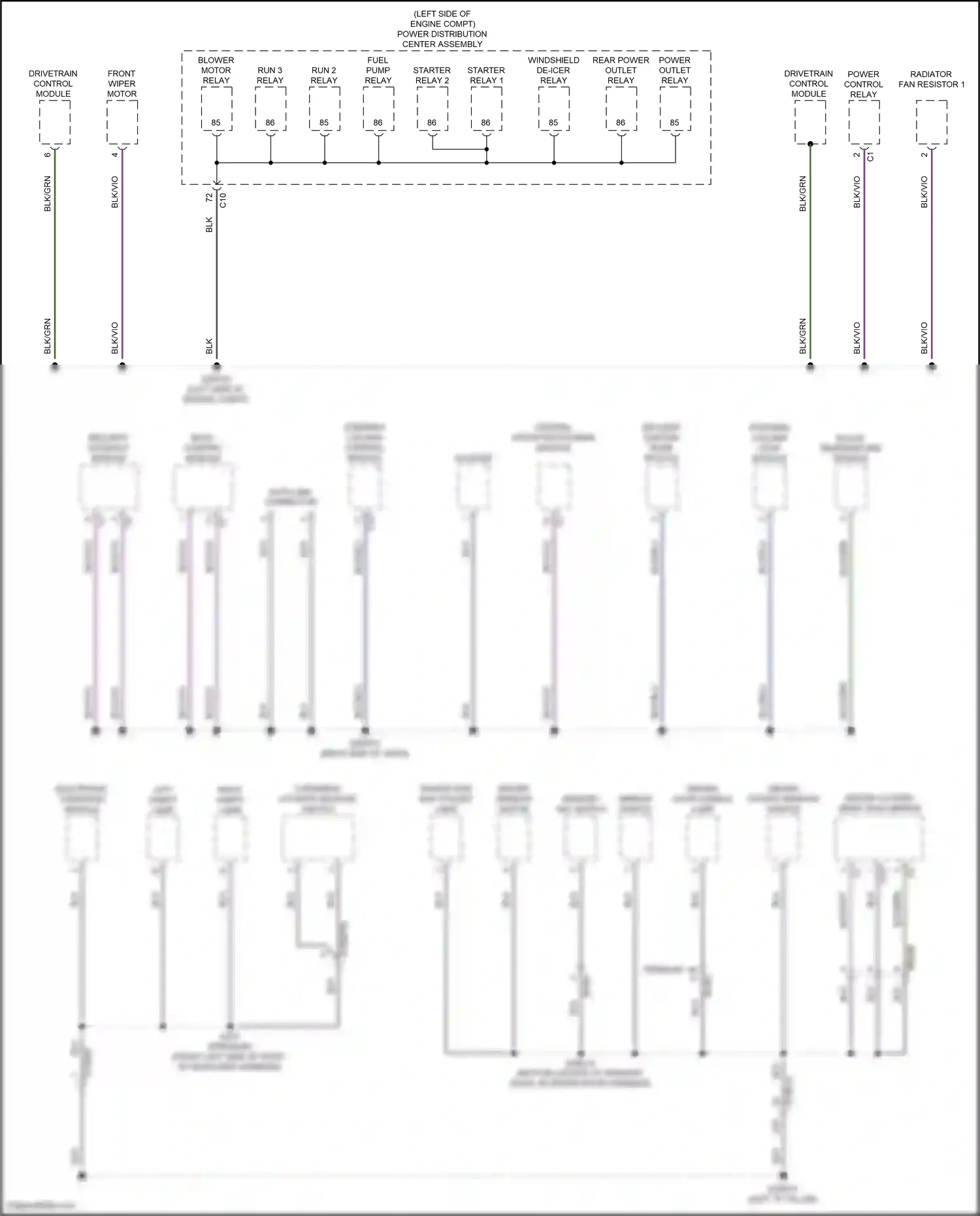 Jeep Compass II facelift (2020-2024) drivetrain control module wiring diagram  (2 of 5)