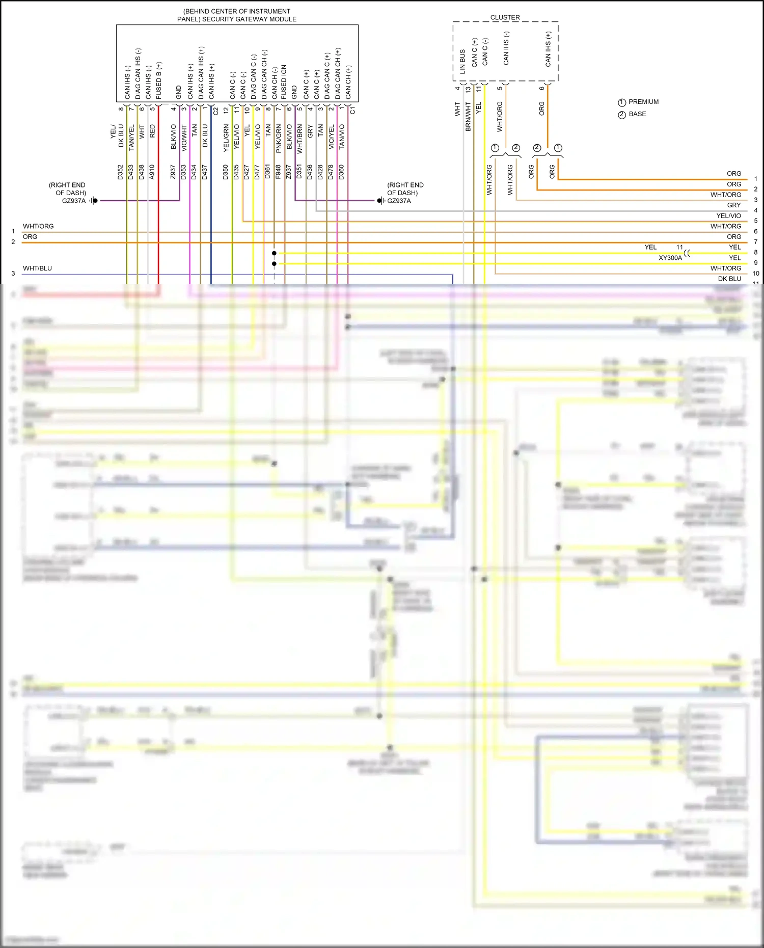 Jeep Compass II facelift (2020-2024) drivetrain control module wiring diagram  (1 of 5)