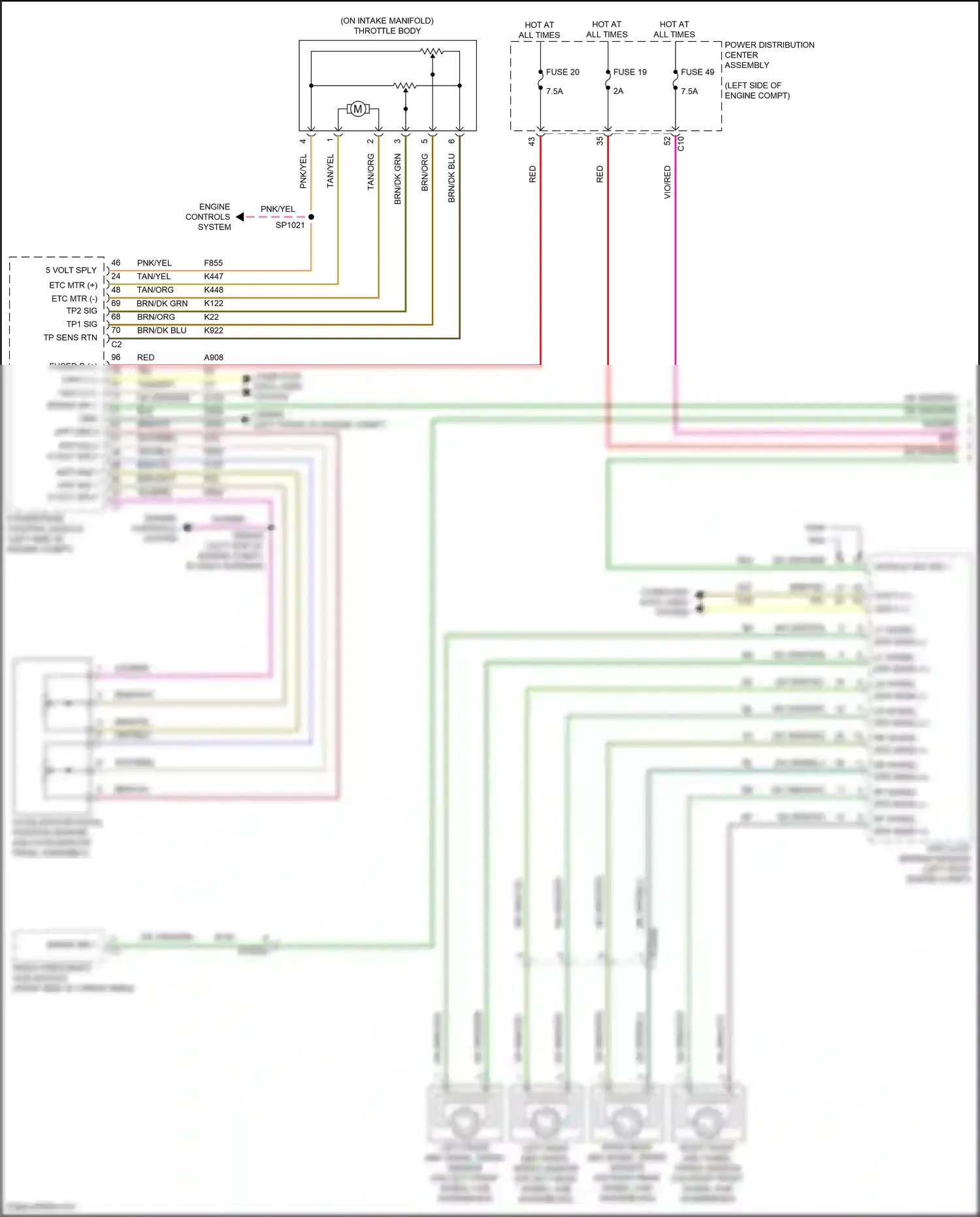 Jeep Compass II facelift (2020-2024) engine controls system wiring diagram  (5 of 6)