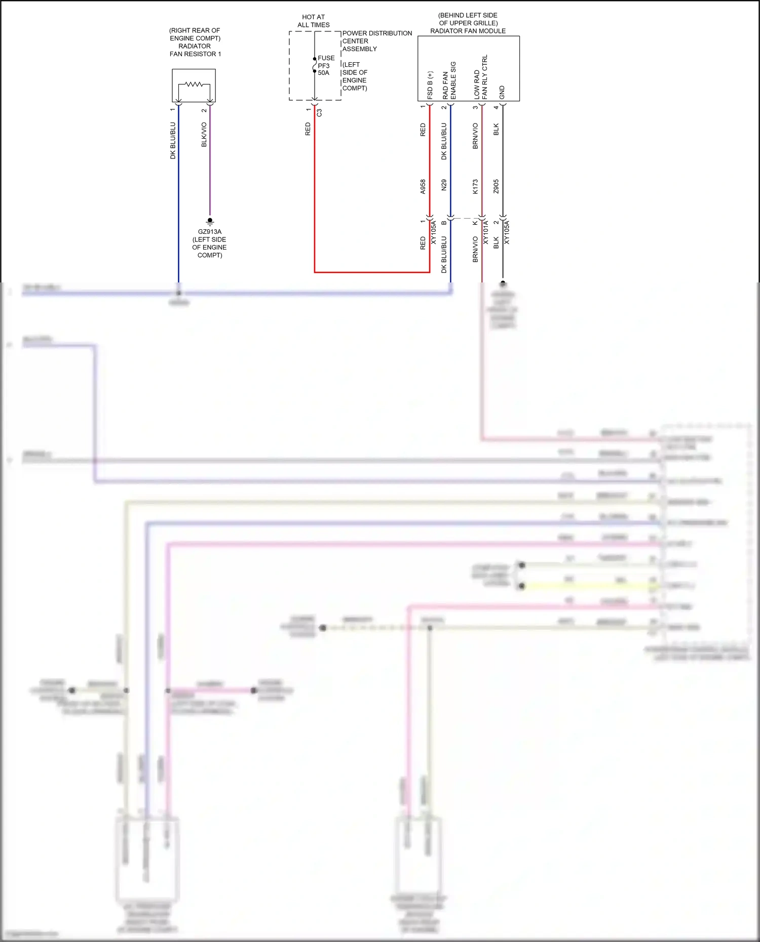 Jeep Compass II facelift (2020-2024) engine controls system wiring diagram  (2 of 6)