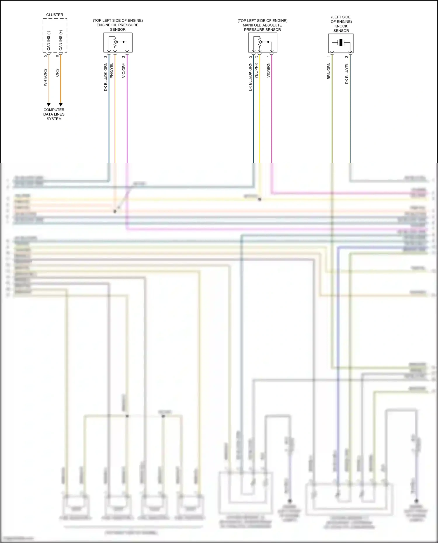 Jeep Compass II facelift (2020-2024) knock sensor wiring diagram  (1 of 1)