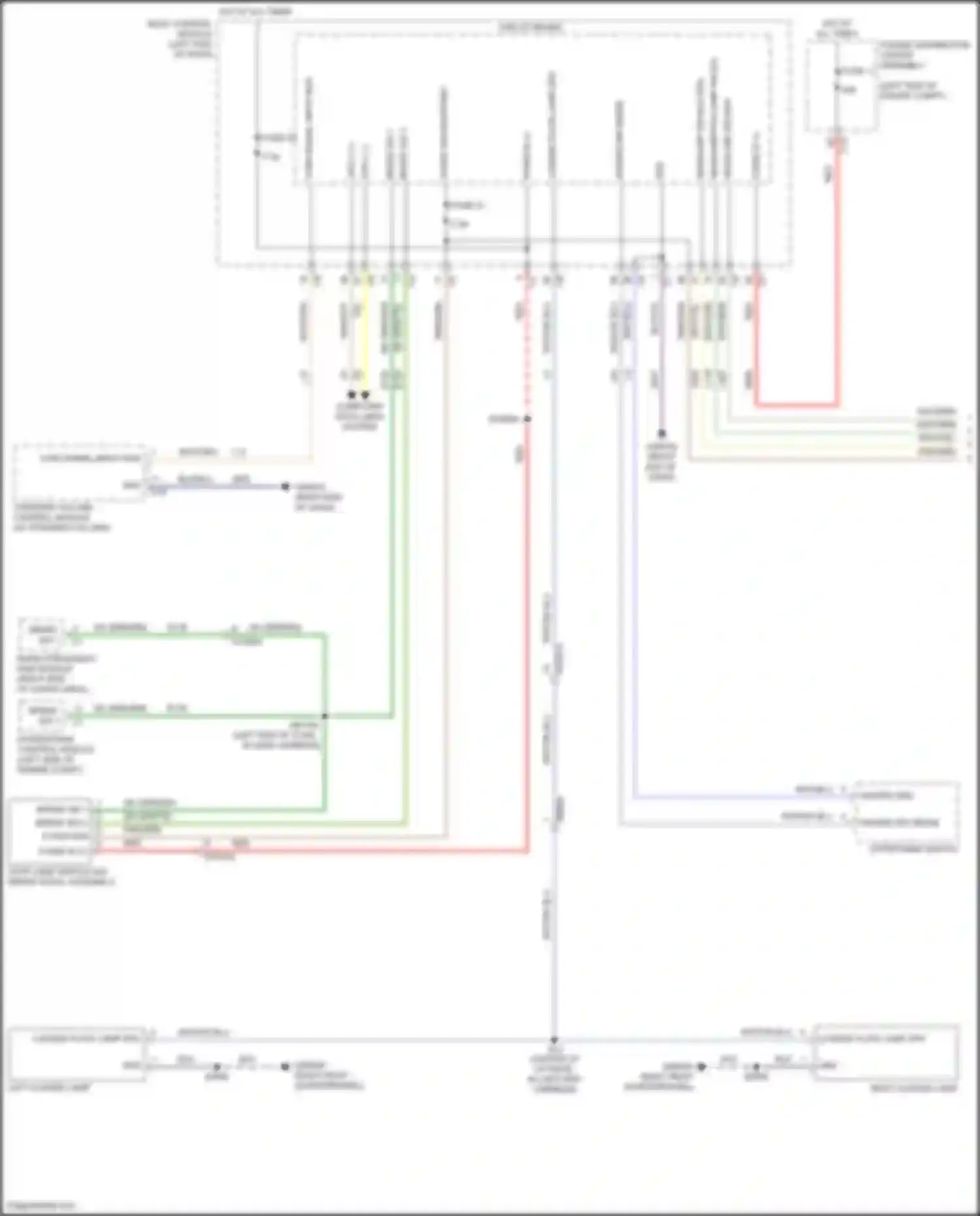 Wiring diagram left license lamp for Jeep Compass II facelift (2020-2024) (1 of 2)