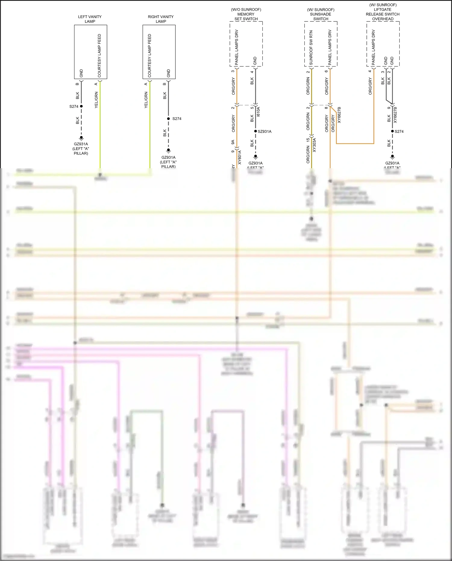 Jeep Compass II facelift (2020-2024) memory set switch wiring diagram  (2 of 4)