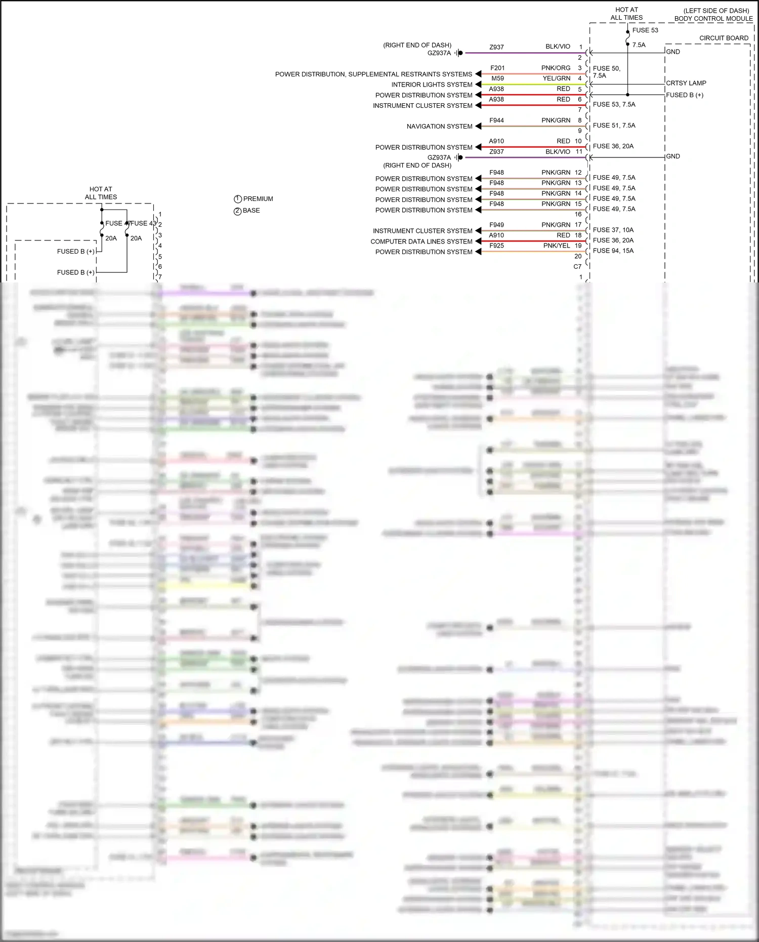 Jeep Compass II facelift (2020-2024) memory system wiring diagram  (1 of 1)