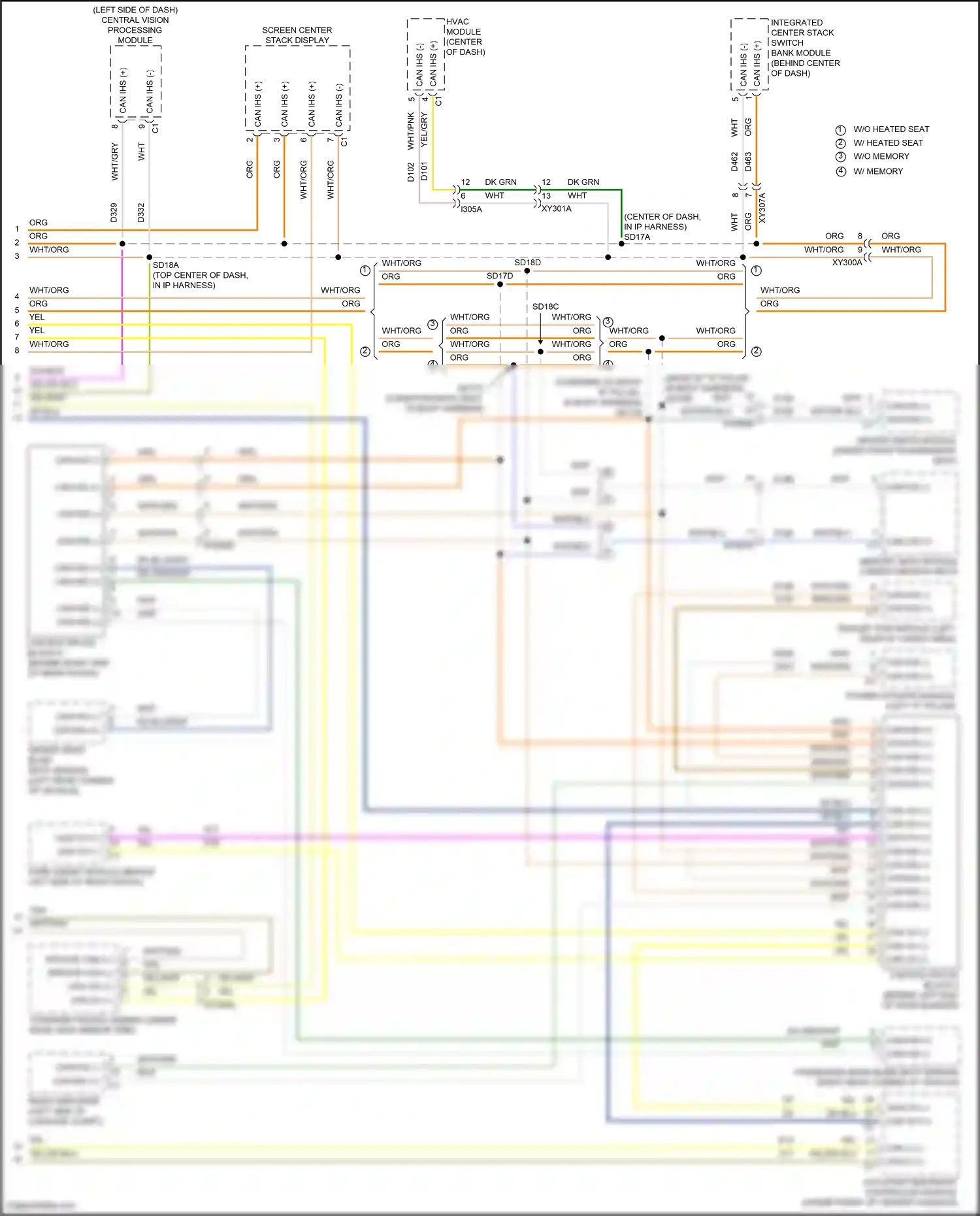 Jeep Compass II facelift (2020-2024) occupant restraint controller module wiring diagram  (1 of 5)