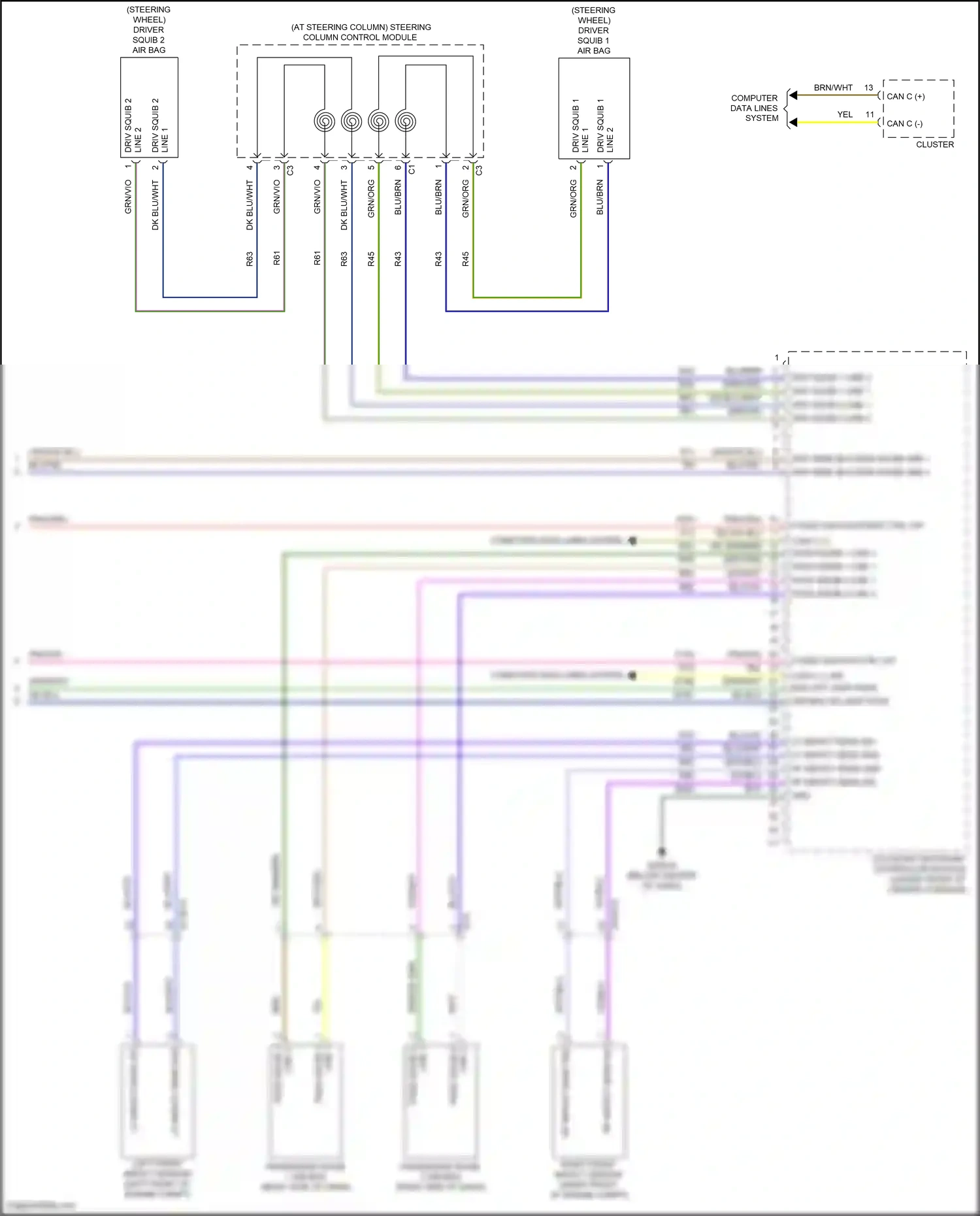 Jeep Compass II facelift (2020-2024) occupant restraint controller module wiring diagram  (4 of 5)