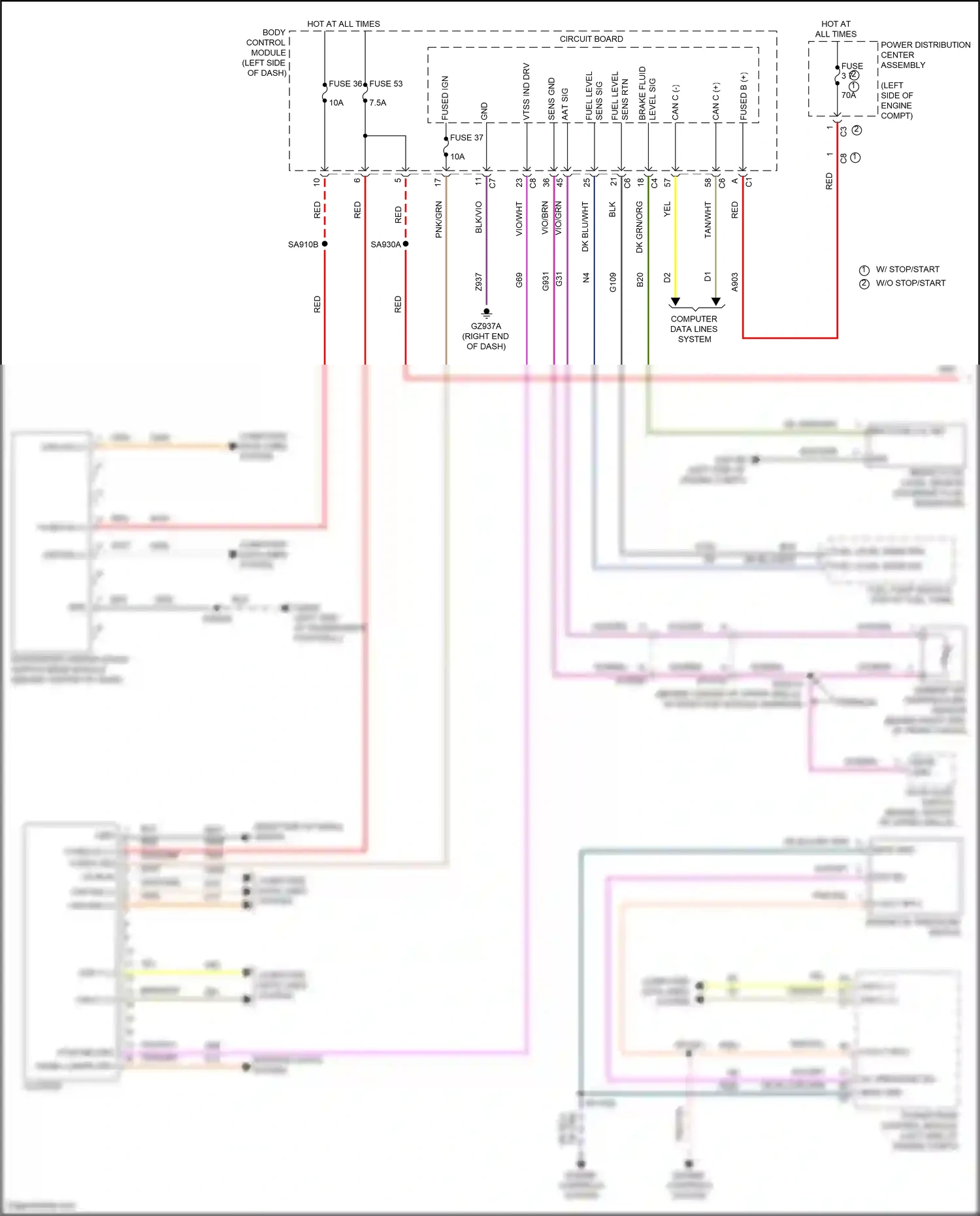 Jeep Compass II facelift (2020-2024) powertrain control module wiring diagram  (8 of 15)