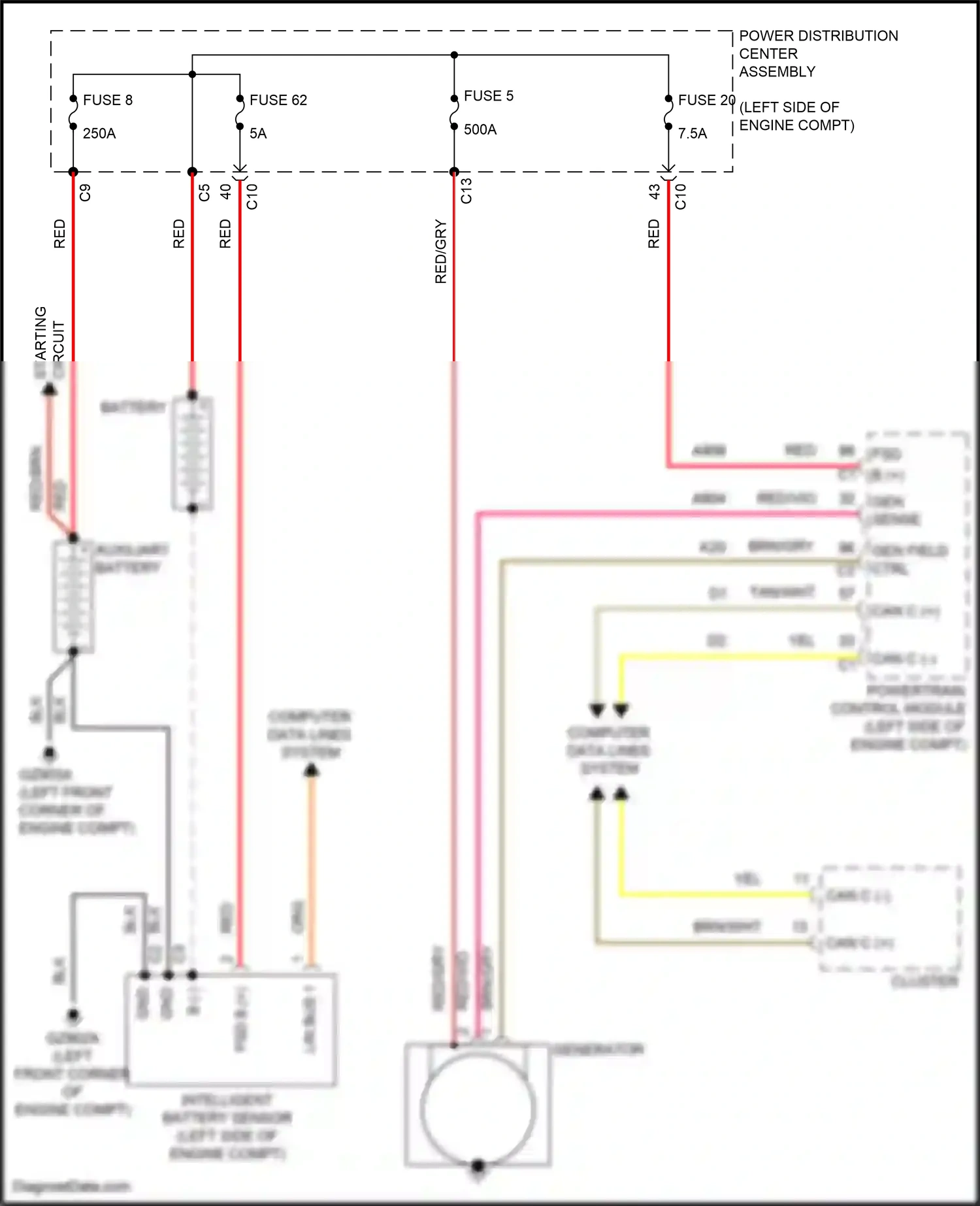 Jeep Compass II facelift (2020-2024) powertrain control module wiring diagram  (3 of 15)