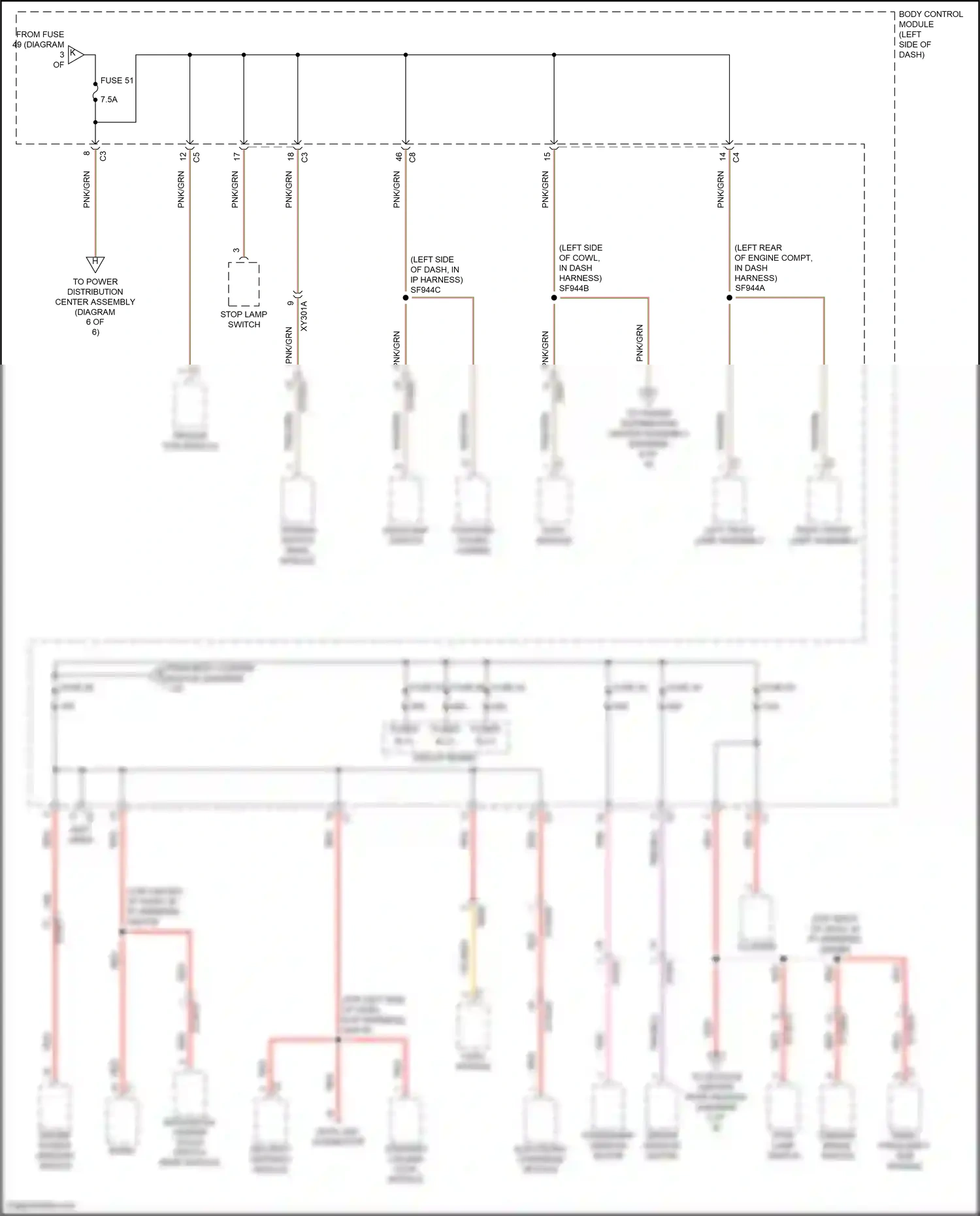 Jeep Compass II facelift (2020-2024) security gateway module wiring diagram  (3 of 3)