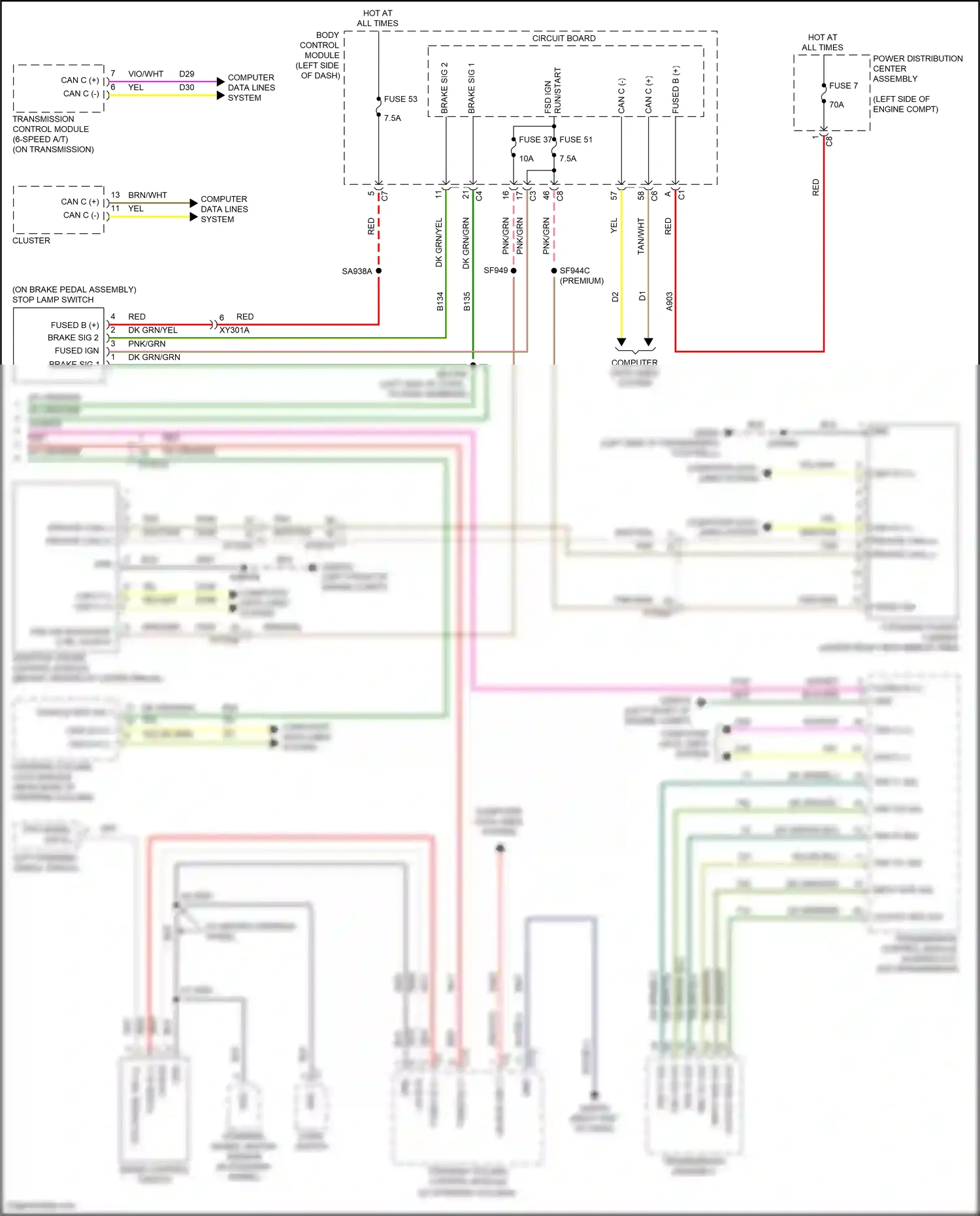 Jeep Compass II facelift (2020-2024) steering column control module wiring diagram  (11 of 15)