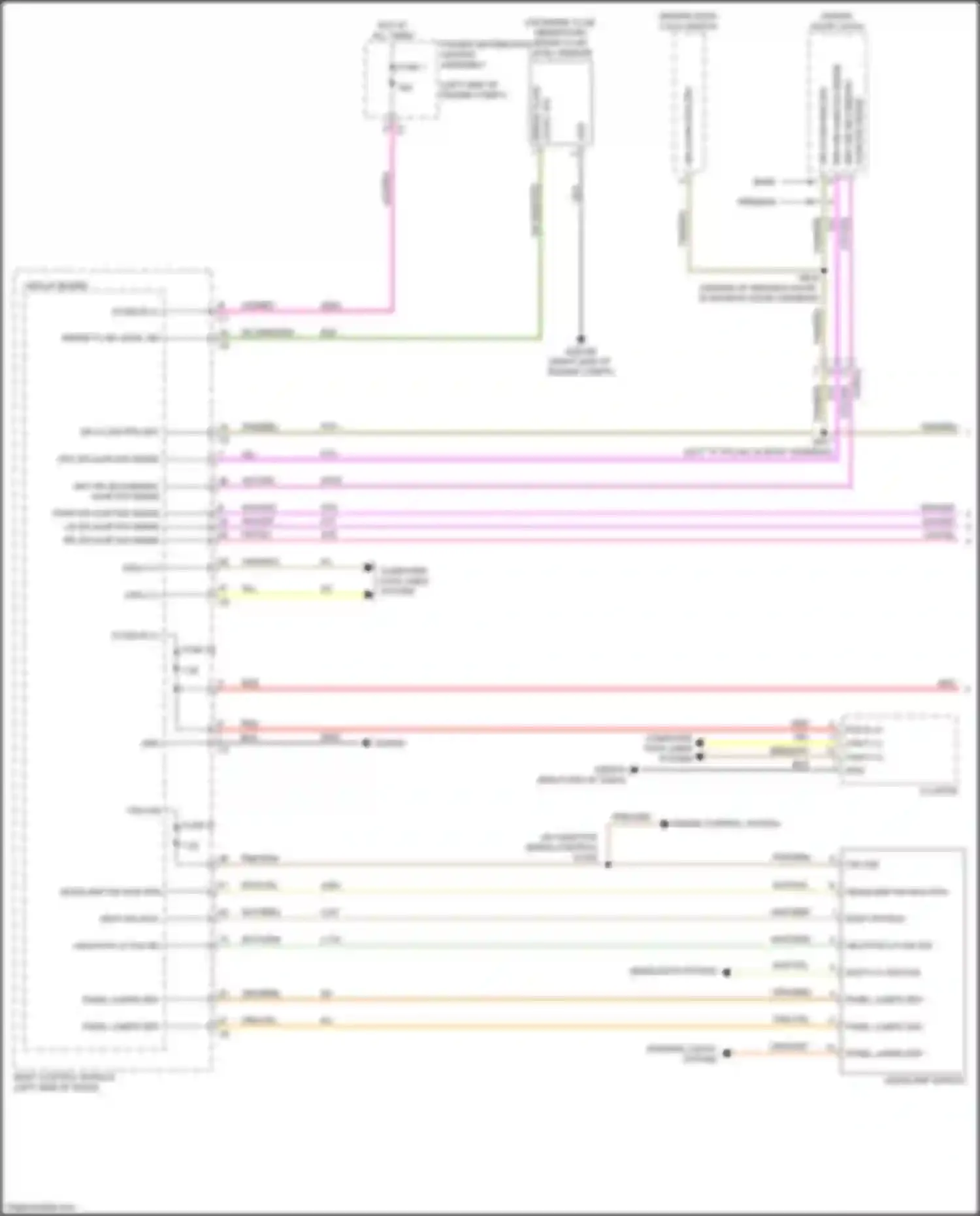 Wiring diagram driver door latch for Jeep Compass II (2016-2022) (5 of 5)