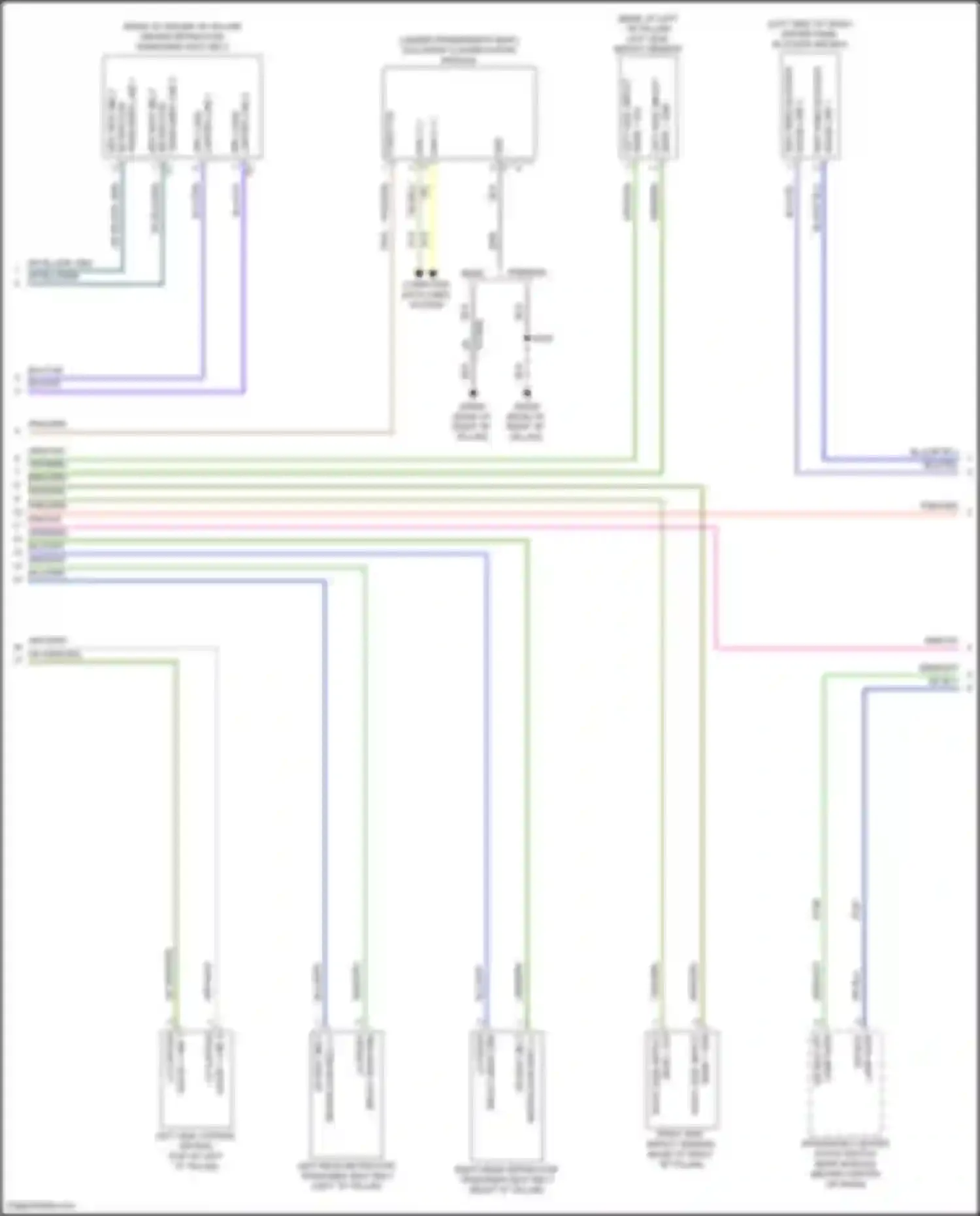 Wiring diagram left rear retractor tensioner seat belt for Jeep Compass II (2016-2022) (1 of 1)