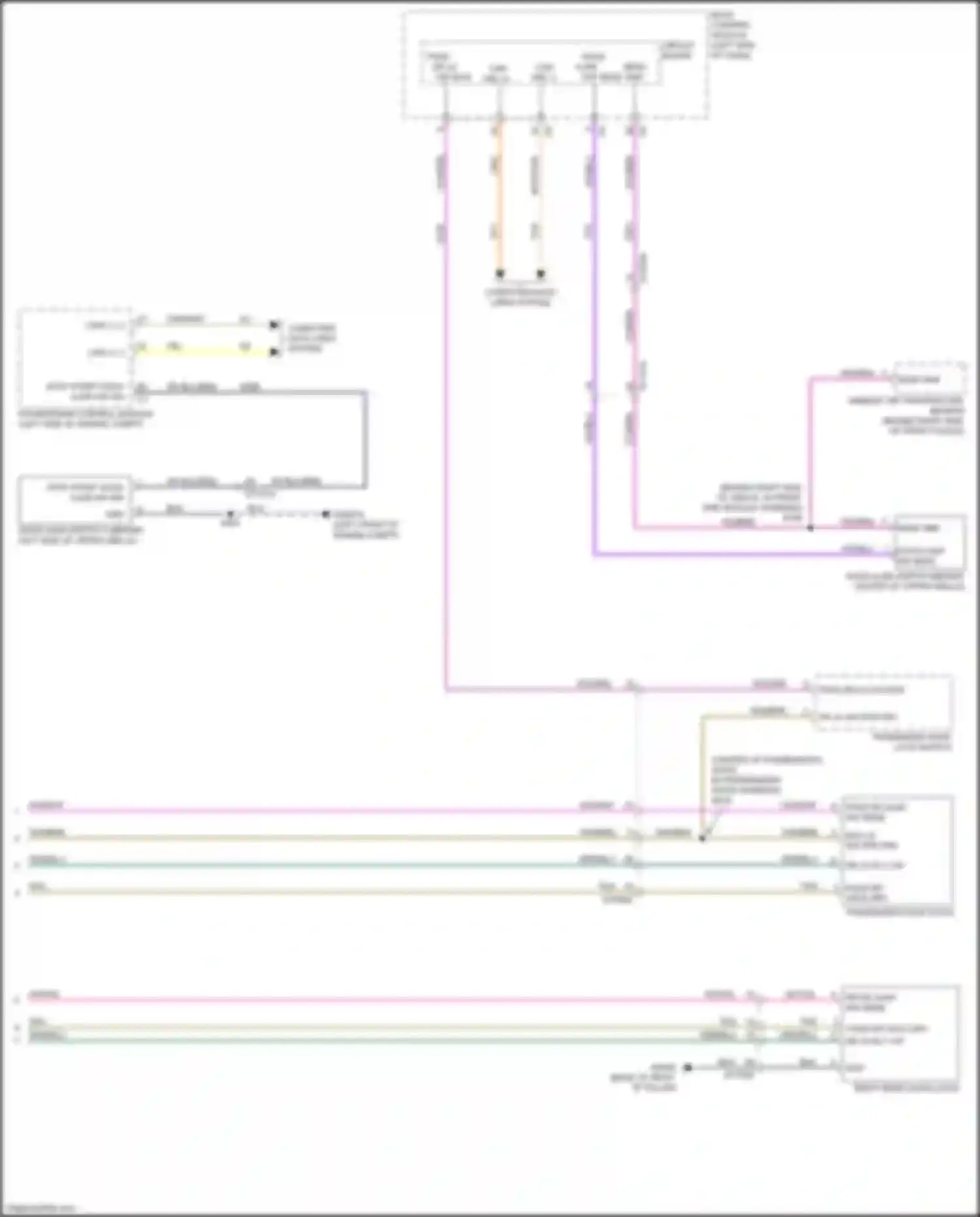 Wiring diagram passenger door latch for Jeep Compass II (2016-2022) (1 of 5)