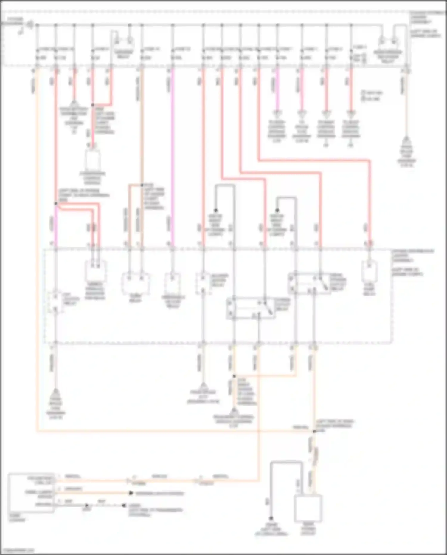 Wiring diagram series/ parallel radiator fan relay for Jeep Compass II (2016-2022) (1 of 1)