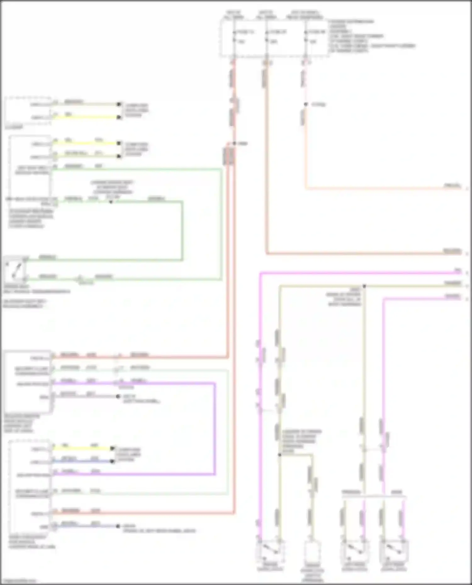 Wiring diagram driver door latch for Jeep Gladiator JT (2019-2023) (1 of 7)