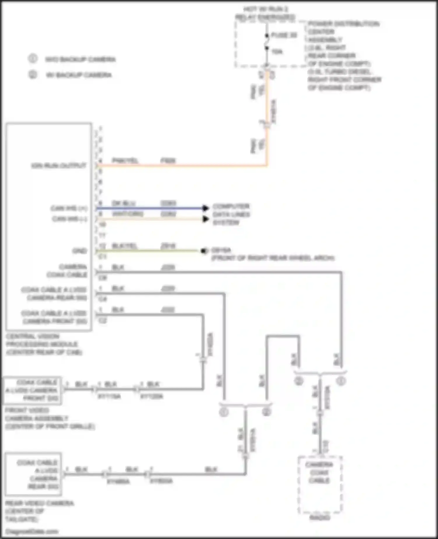 Wiring diagram ign run output for Jeep Gladiator JT (2019-2023) (1 of 1)