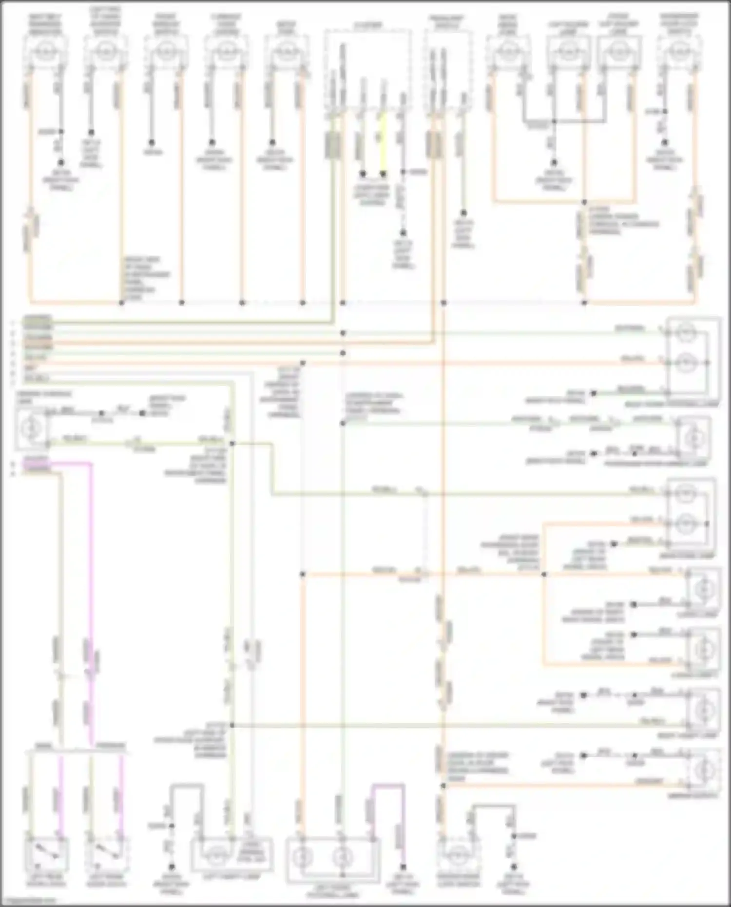 Wiring diagram left rear door latch for Jeep Gladiator JT (2019-2023) (5 of 7)