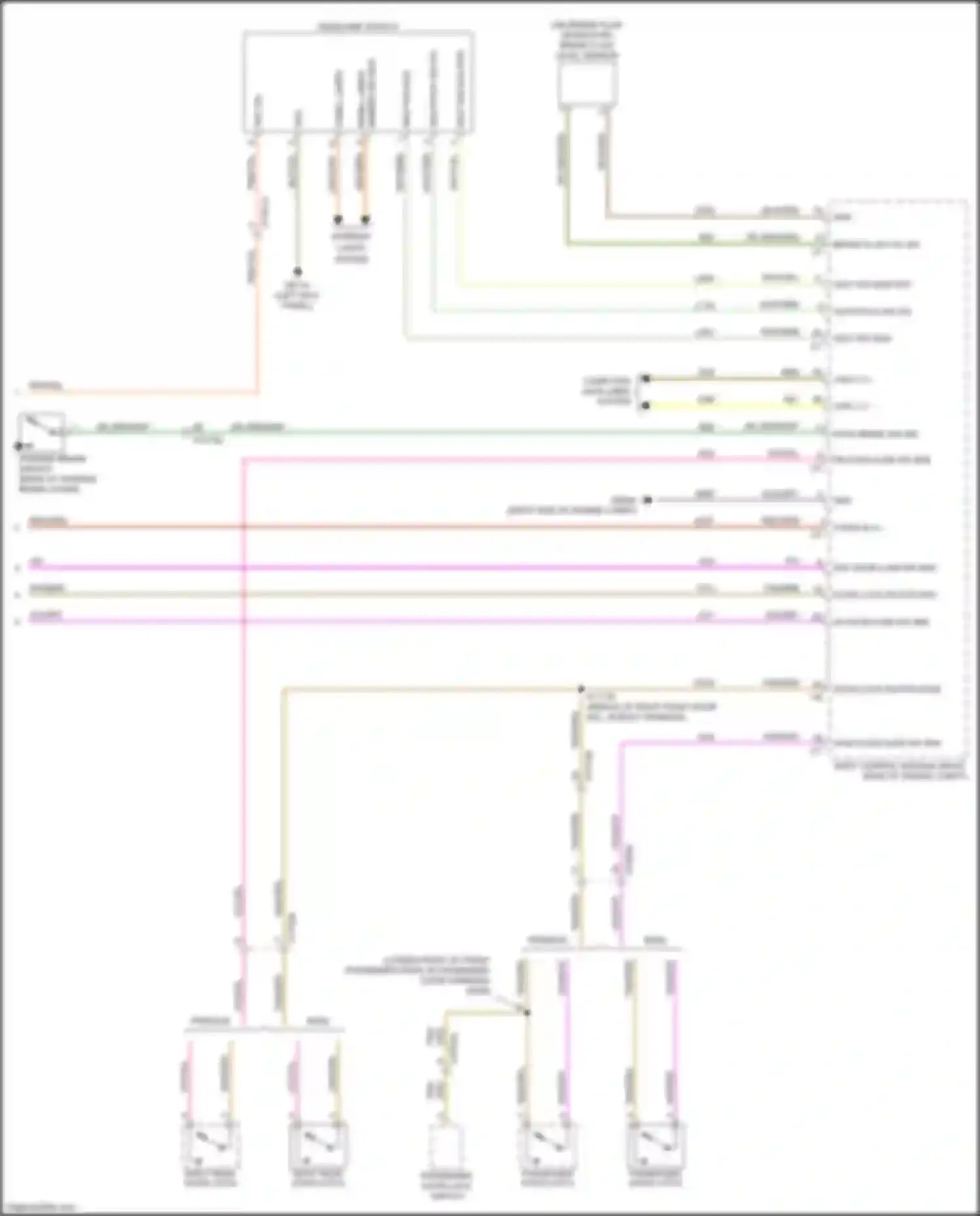 Wiring diagram passenger door latch for Jeep Gladiator JT (2019-2023) (1 of 7)