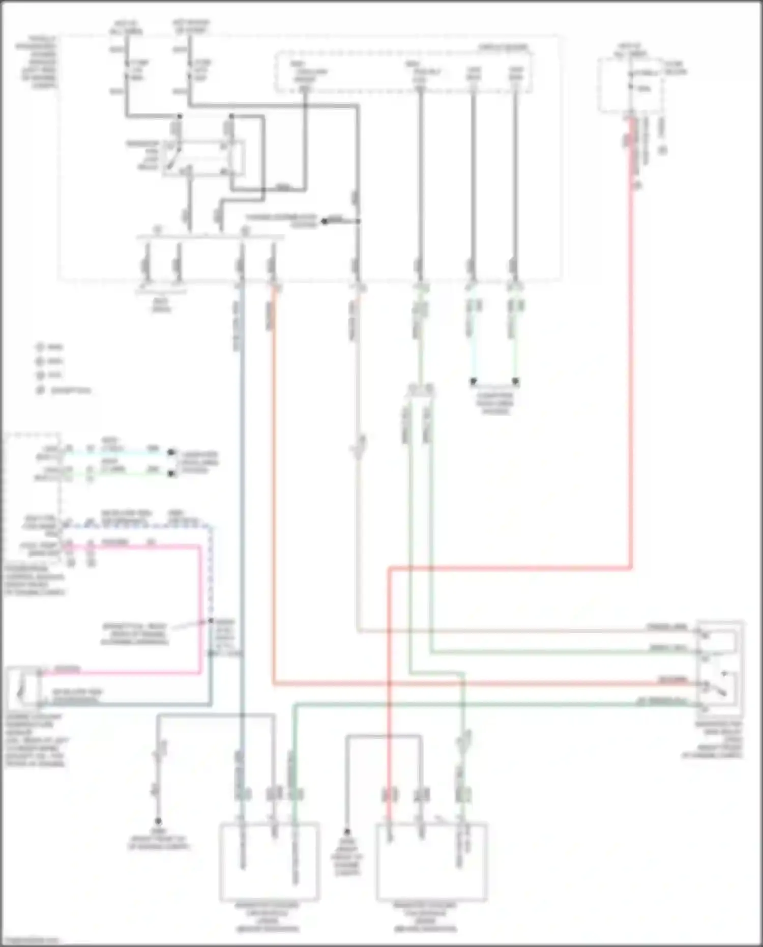 Grand Cherokee Jeep WK2 (2010-2013): Cooling fan circuit