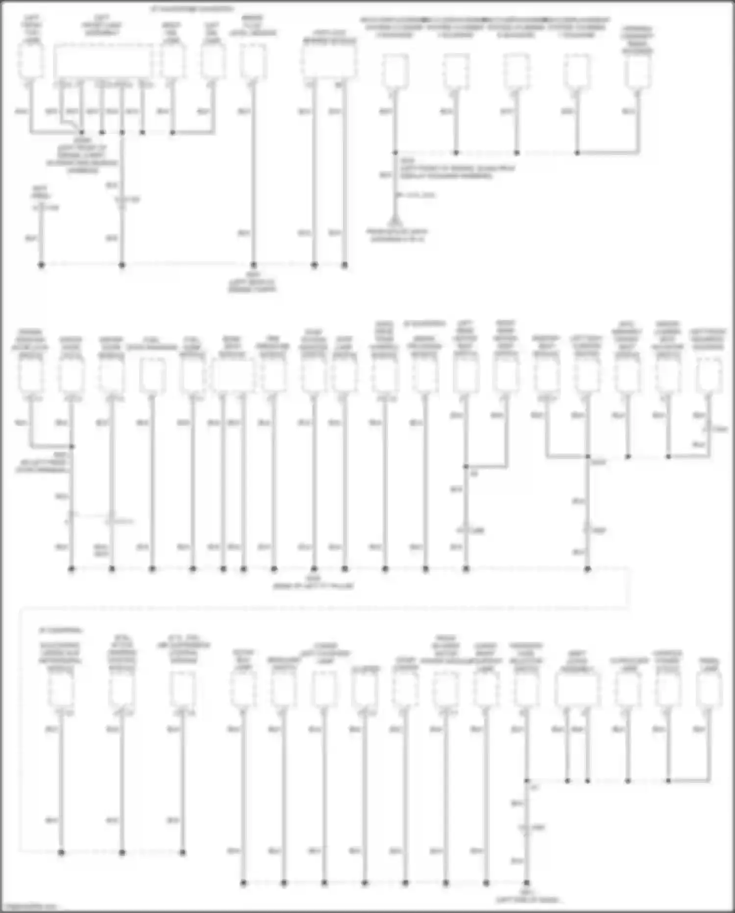 Grand Cherokee Jeep WK2 (2010-2013): Ground distribution circuit (1 of 3)