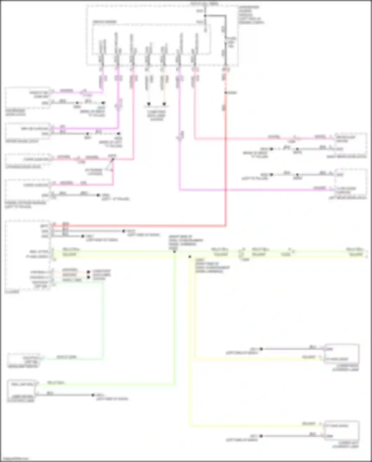 Grand Cherokee Jeep WK2 (2010-2013): Courtesy lamps circuit (1 of 2)