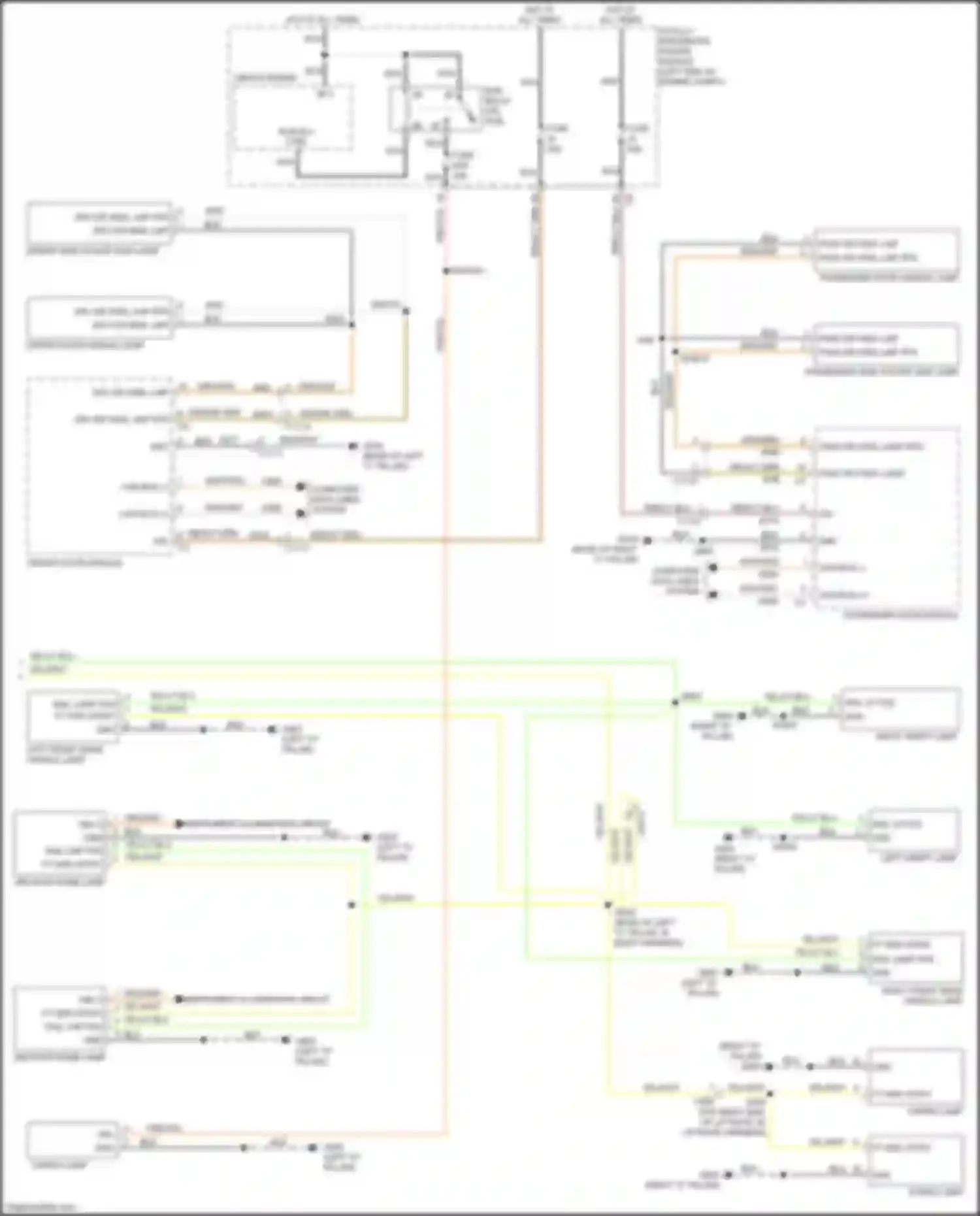 Grand Cherokee Jeep WK2 (2010-2013): Courtesy lamps circuit (2 of 2)