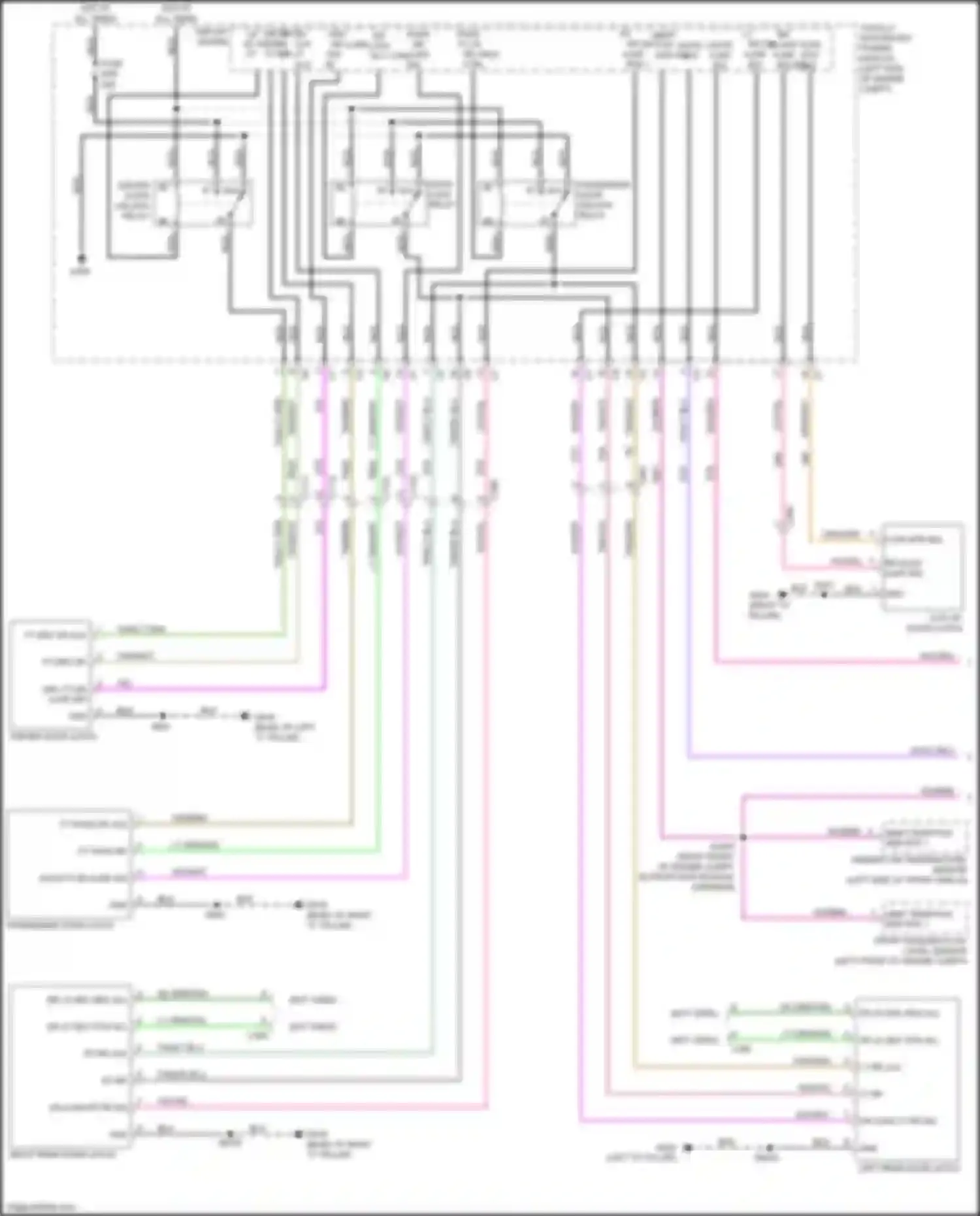 Grand Cherokee Jeep WK2 (2010-2013): Power door locks circuit (1 of 2)