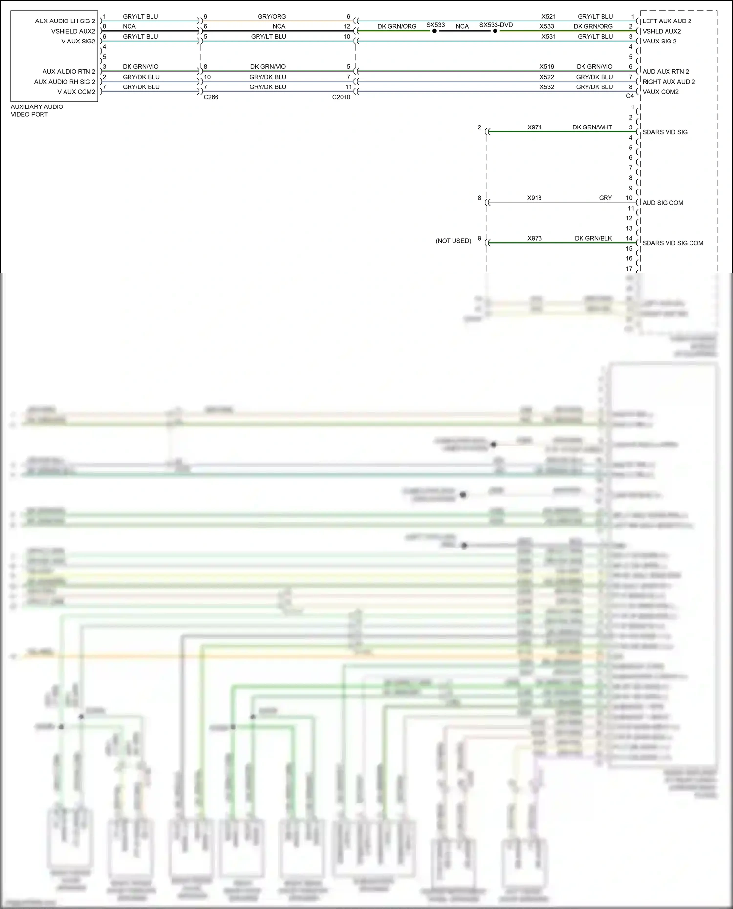 Wiring diagram 2 input for Jeep Grand Cherokee WK2 (2010-2013) (1 of 1)