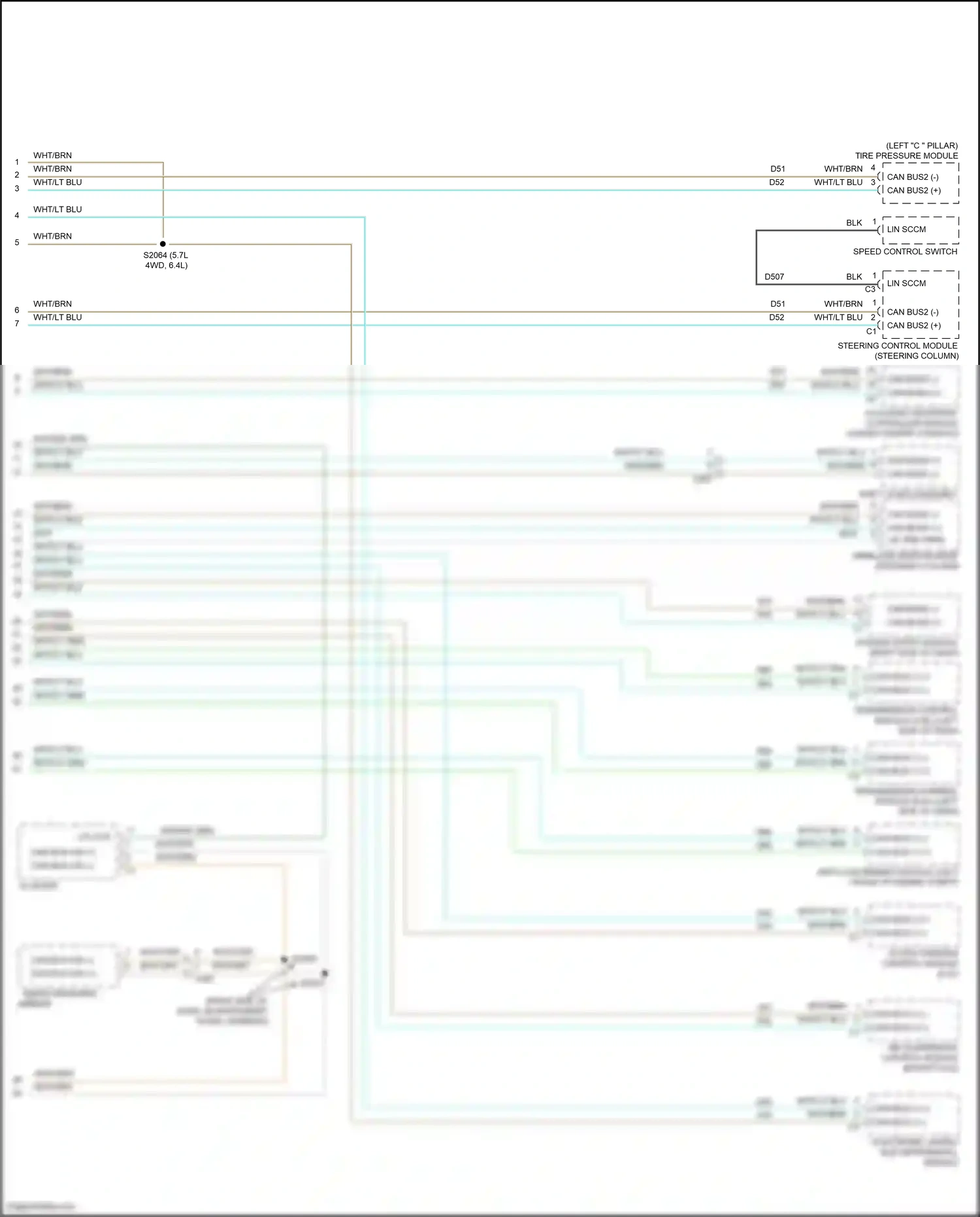 Wiring diagram active damping control module for Jeep Grand Cherokee WK2 (2010-2013) (2 of 4)