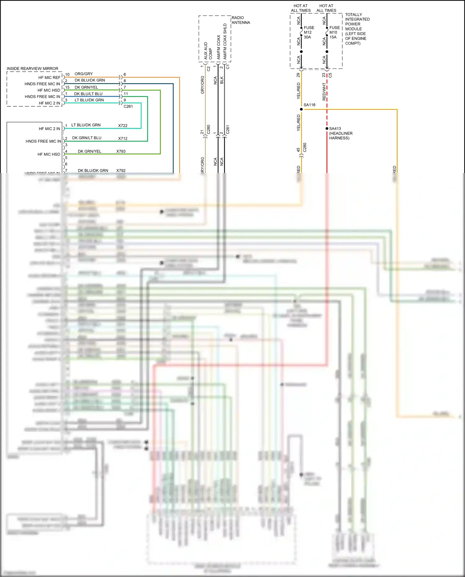 Wiring diagram camera return for Jeep Grand Cherokee WK2 (2010-2013) (1 of 1)