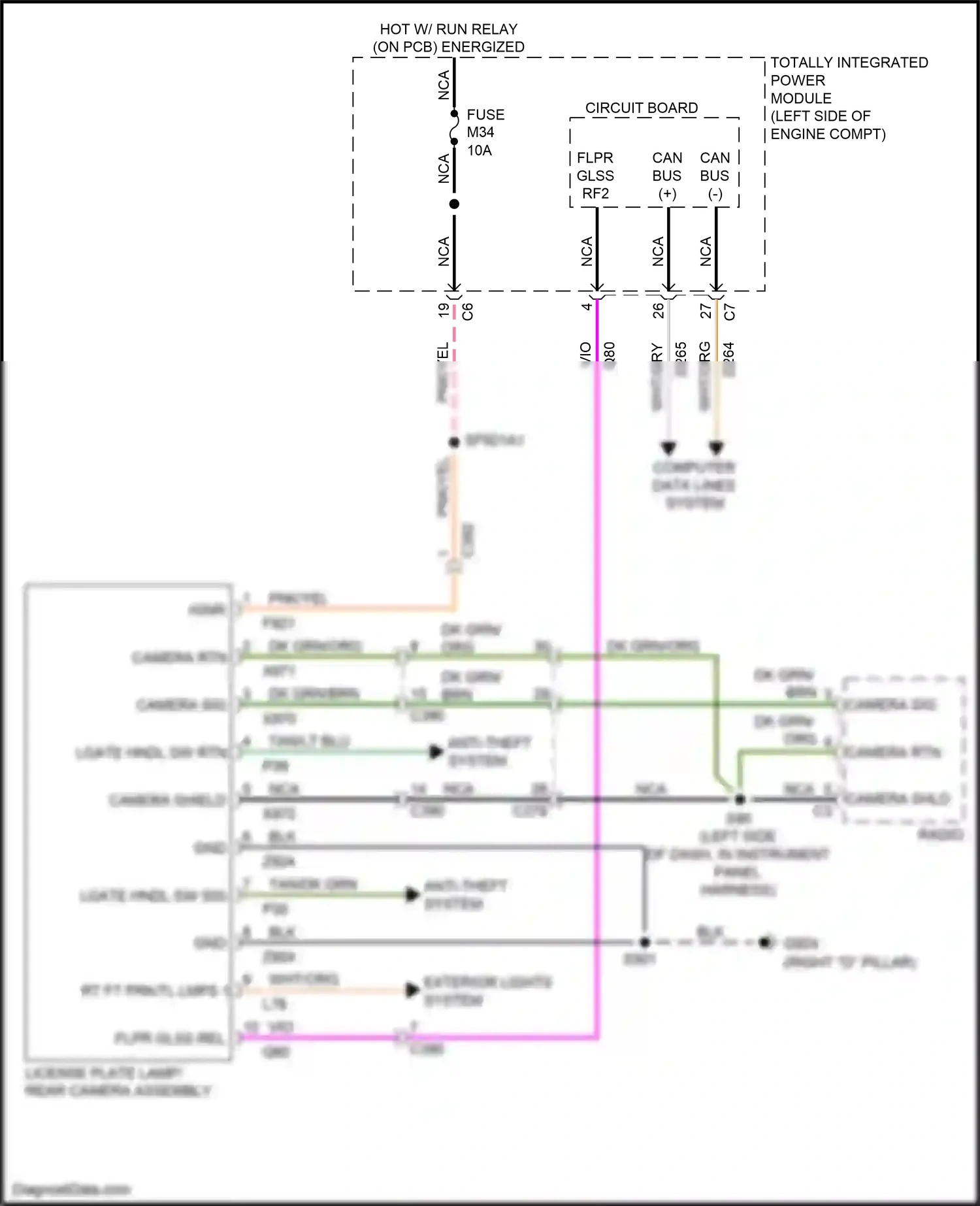 Wiring diagram camera shield for Jeep Grand Cherokee WK2 (2010-2013) (1 of 1)