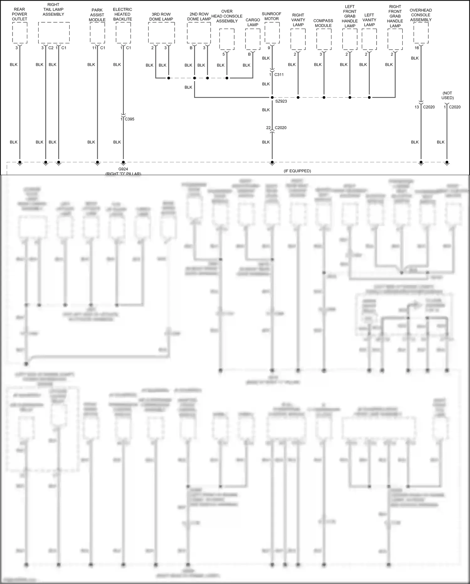 Wiring diagram compass module for Jeep Grand Cherokee WK2 (2010-2013) (3 of 7)