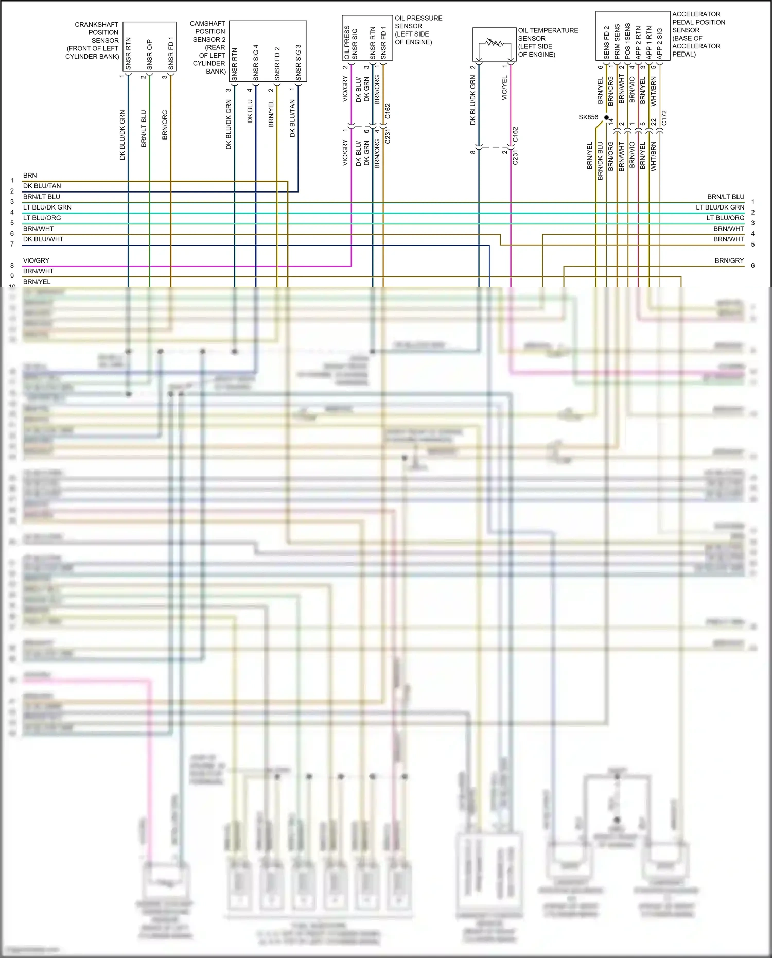 Wiring diagram eng ctrl com for Jeep Grand Cherokee WK2 (2010-2013) (3 of 5)