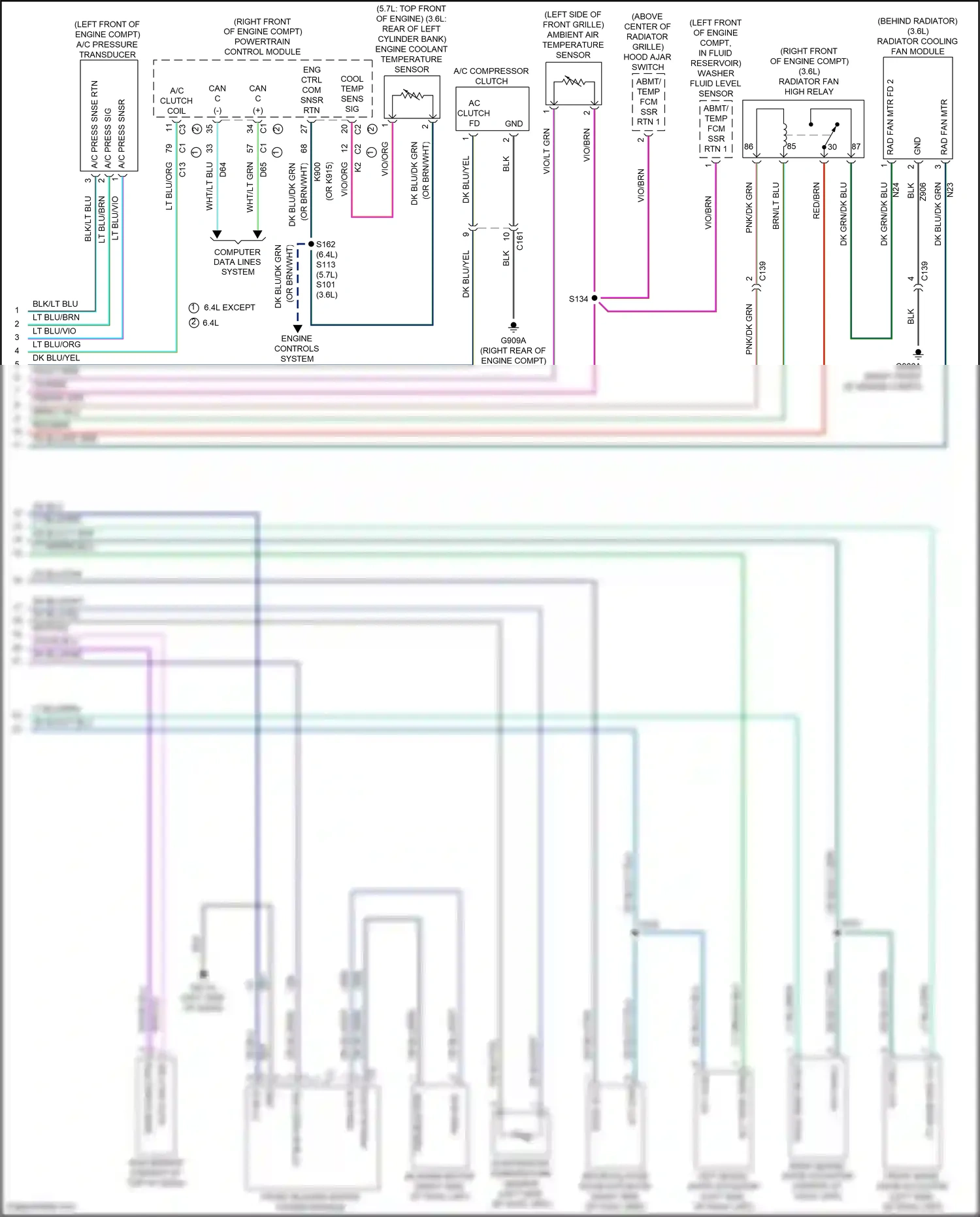 Wiring diagram engine controls system for Jeep Grand Cherokee WK2 (2010-2013) (4 of 4)