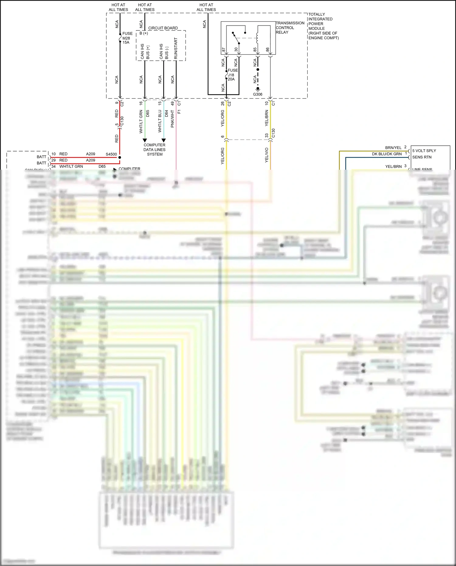 Wiring diagram engine controls system for Jeep Grand Cherokee WK2 (2010-2013) (1 of 4)