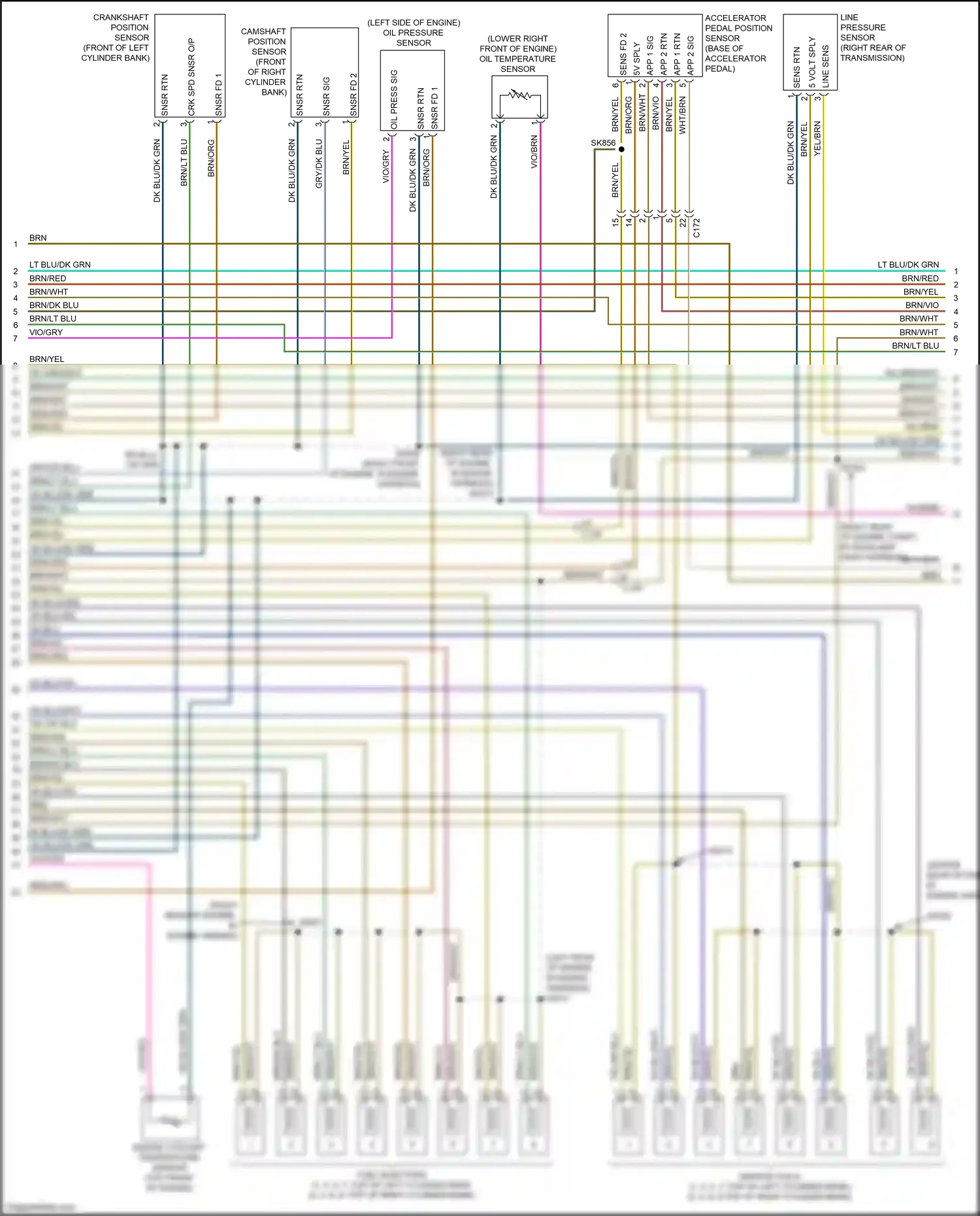 Wiring diagram engine coolant temperature sensor for Jeep Grand Cherokee WK2 (2010-2013) (5 of 6)