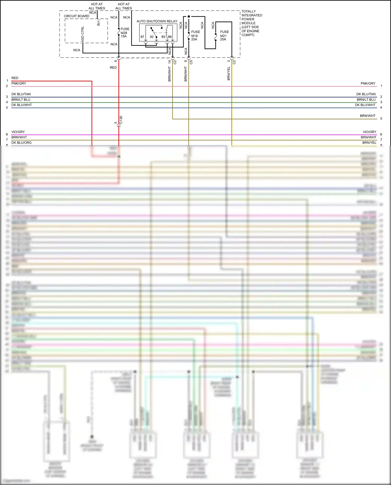Wiring diagram oxygen sensor 1/1 for Jeep Grand Cherokee WK2 (2010-2013) (2 of 4)