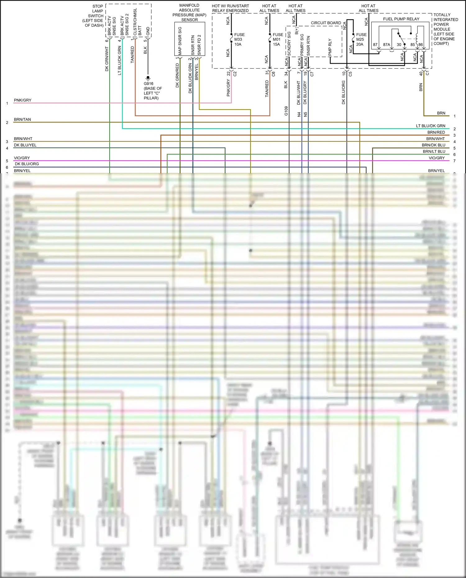 Wiring diagram oxygen sensor 1/2 for Jeep Grand Cherokee WK2 (2010-2013) (3 of 4)