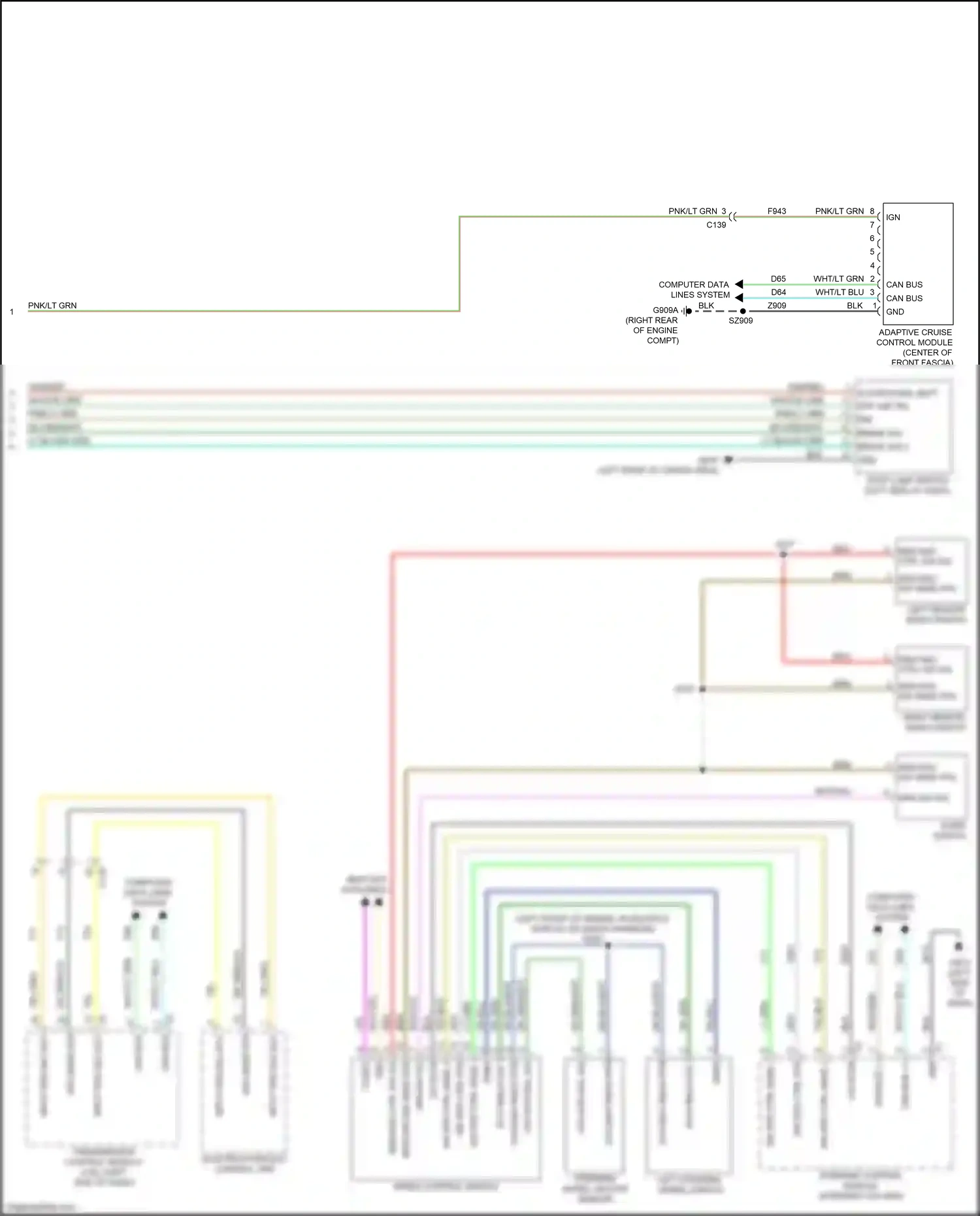 Wiring diagram steering control module for Jeep Grand Cherokee WK2 (2010-2013) (1 of 10)
